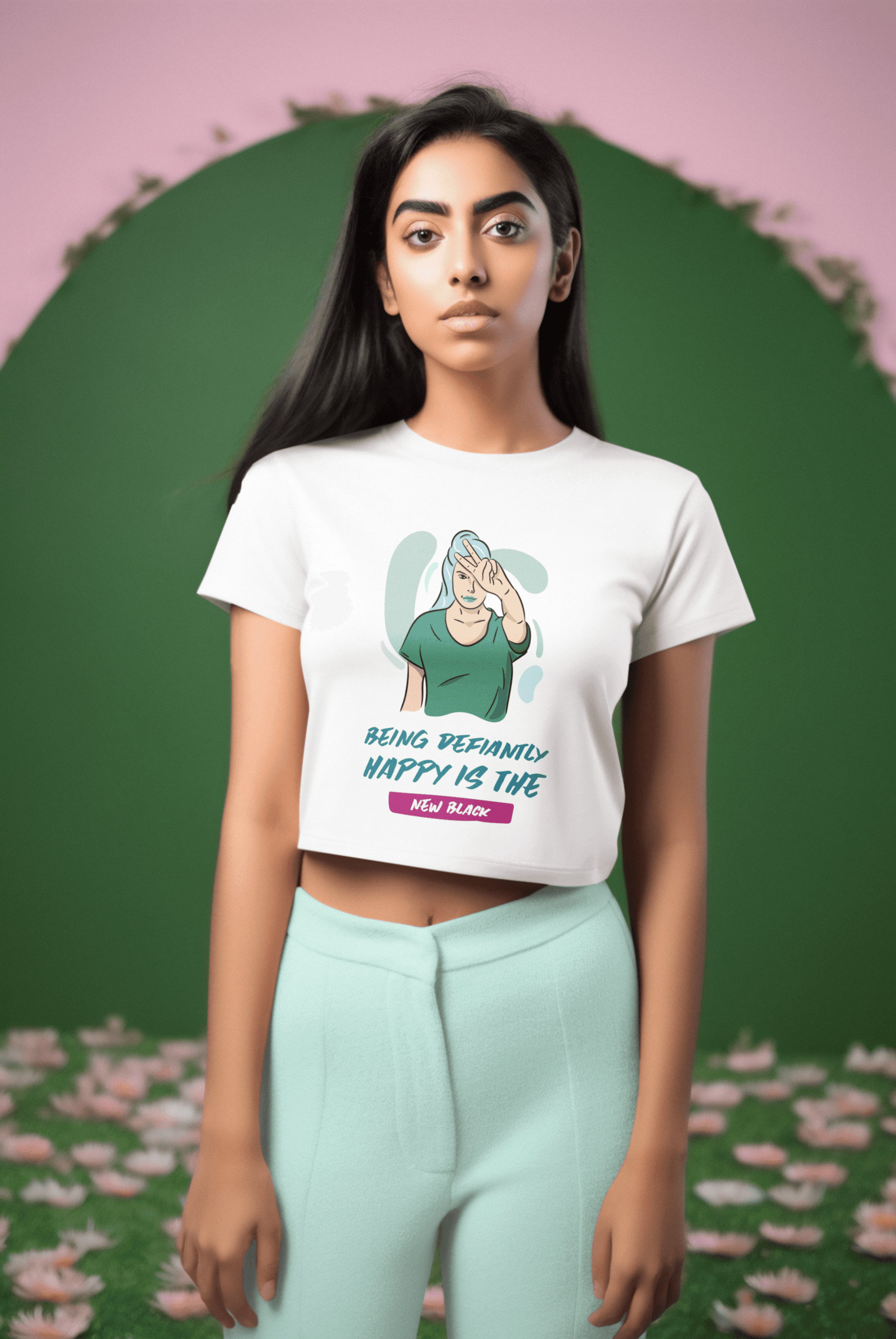 Being Positive Women's Crop Top - Lyssian