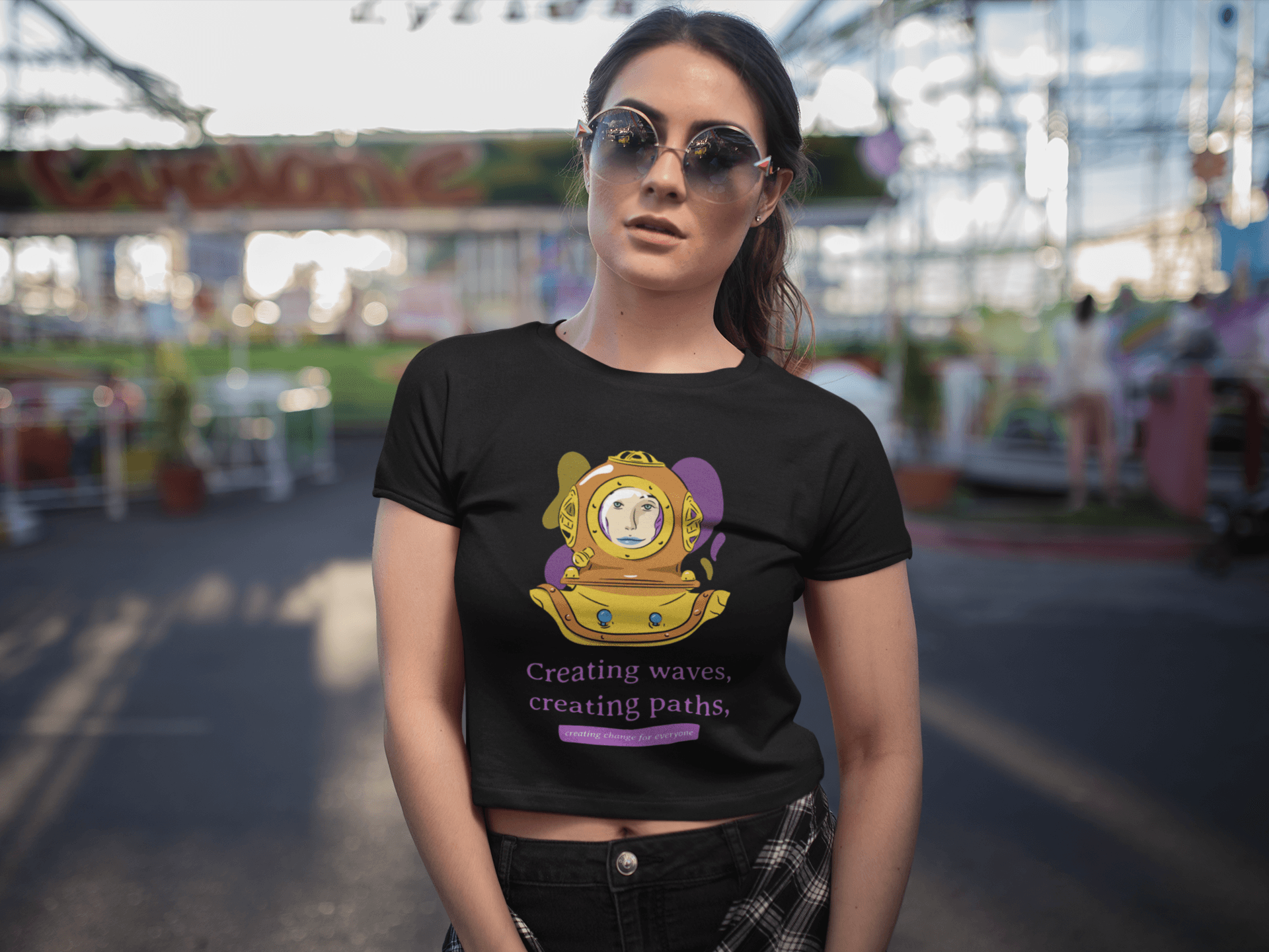 Creating Waves Women's Crop Top - Lyssian