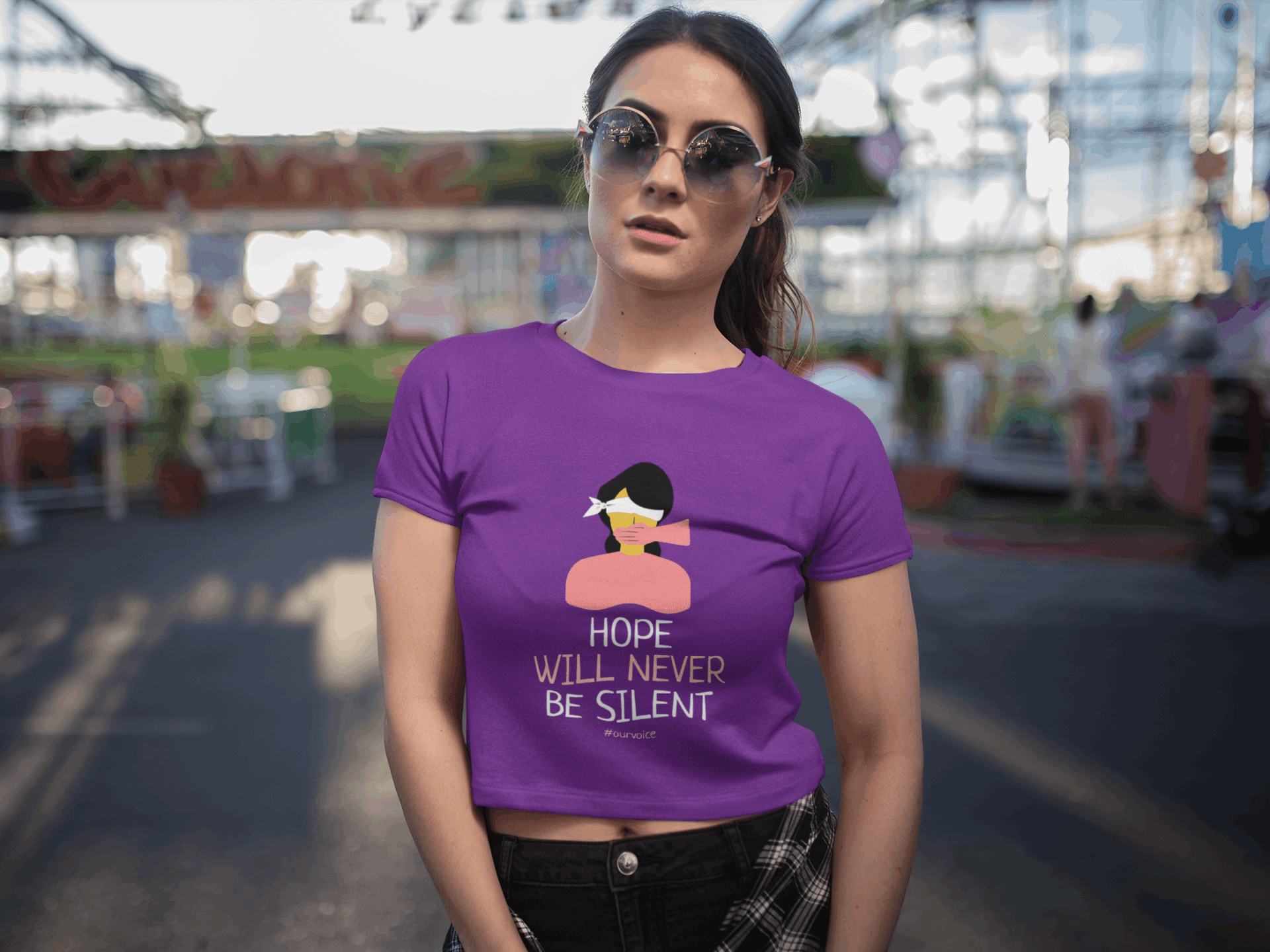 Be Silent Women's Crop Top - Lyssian