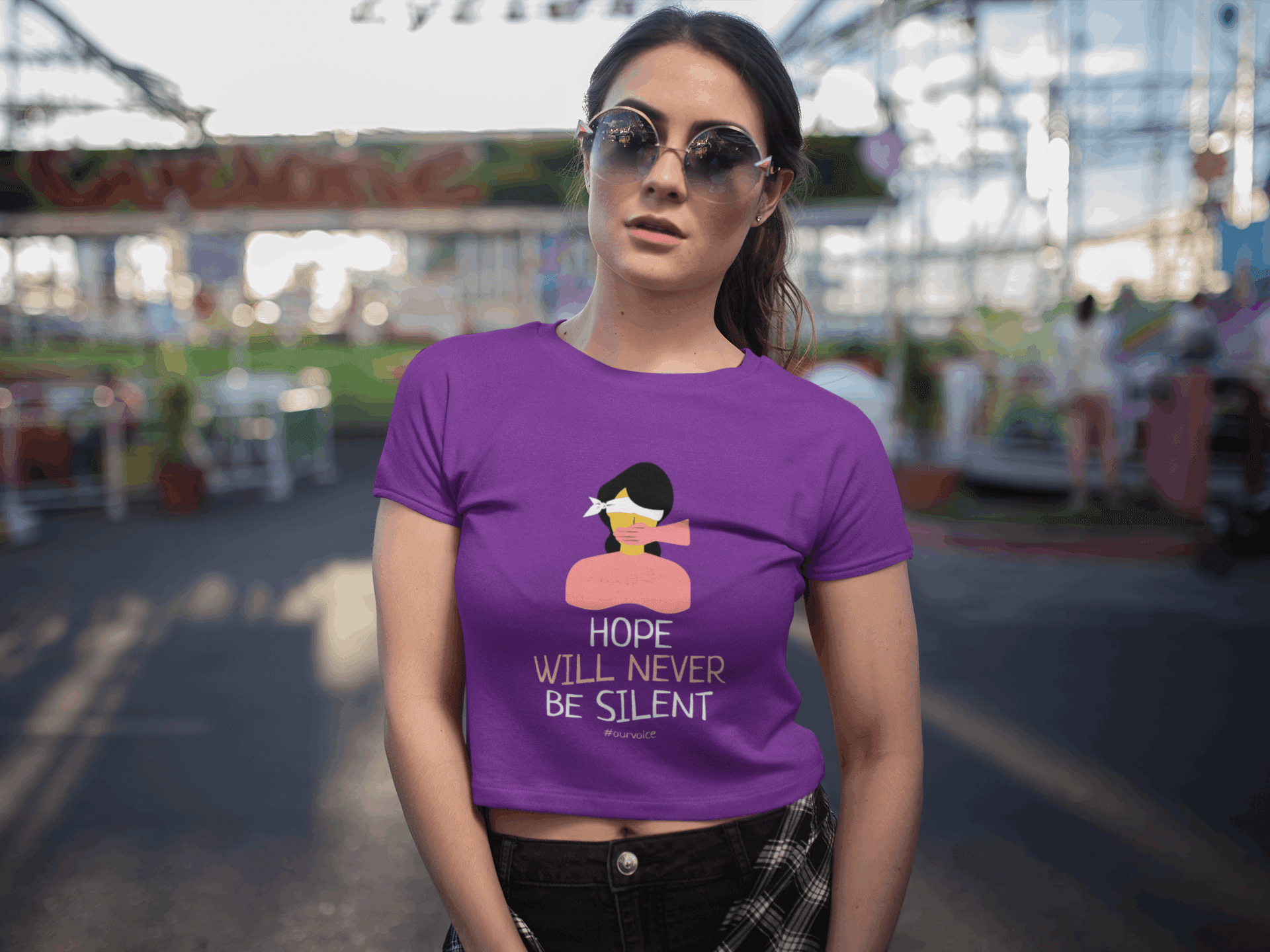 Be Silent Women's Crop Top - Lyssian