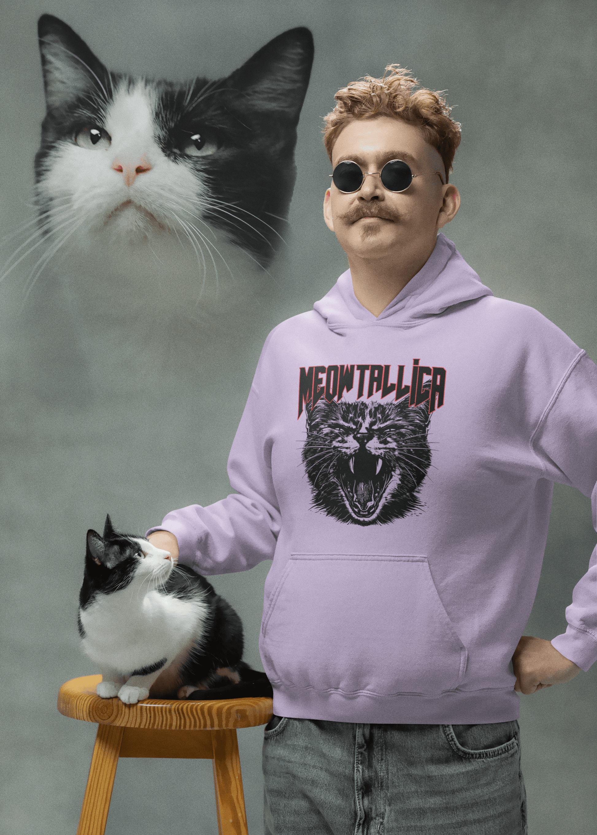 Meowtallica Men's Hoodie - Lyssian