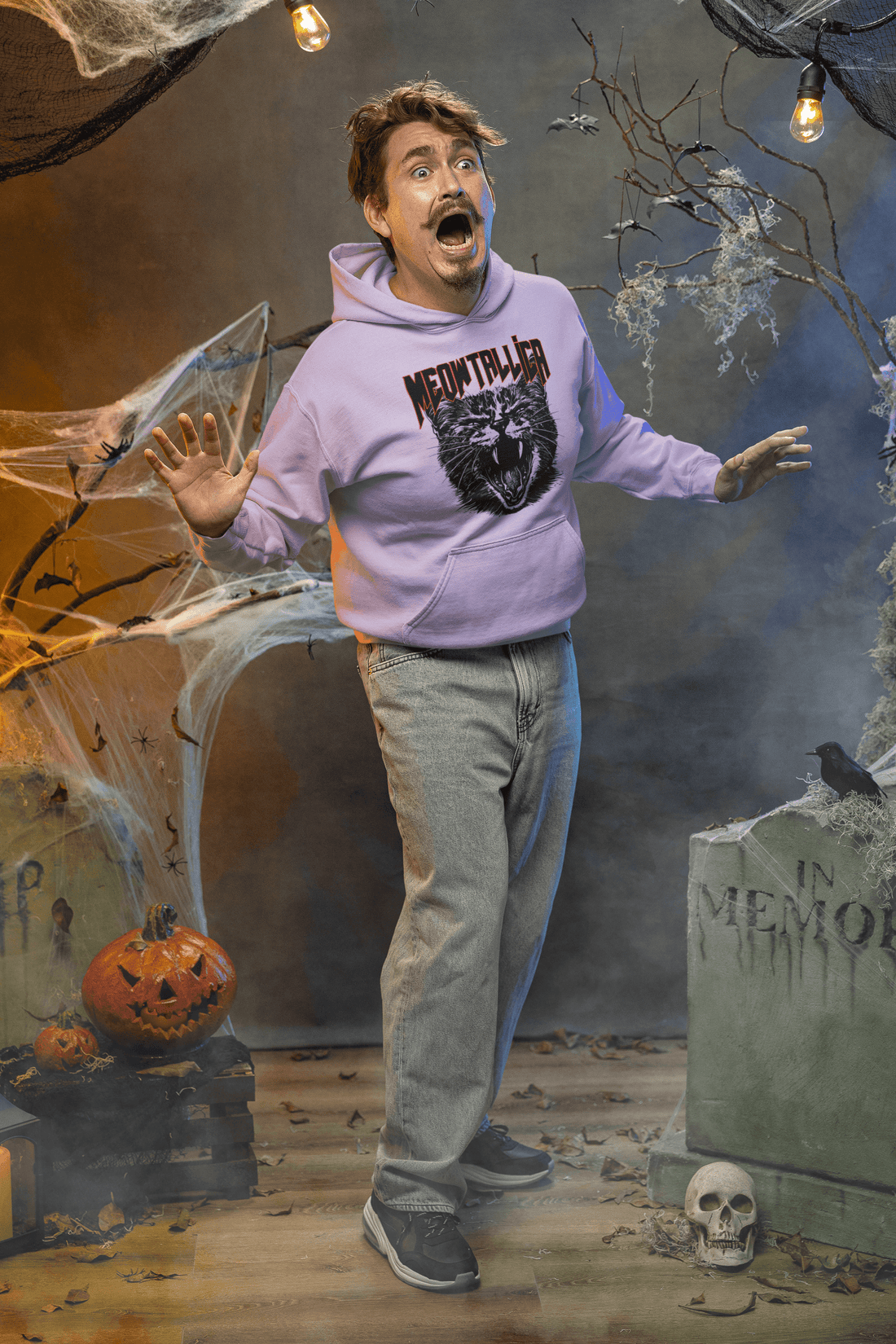 Meowtallica Men's Hoodie - Lyssian