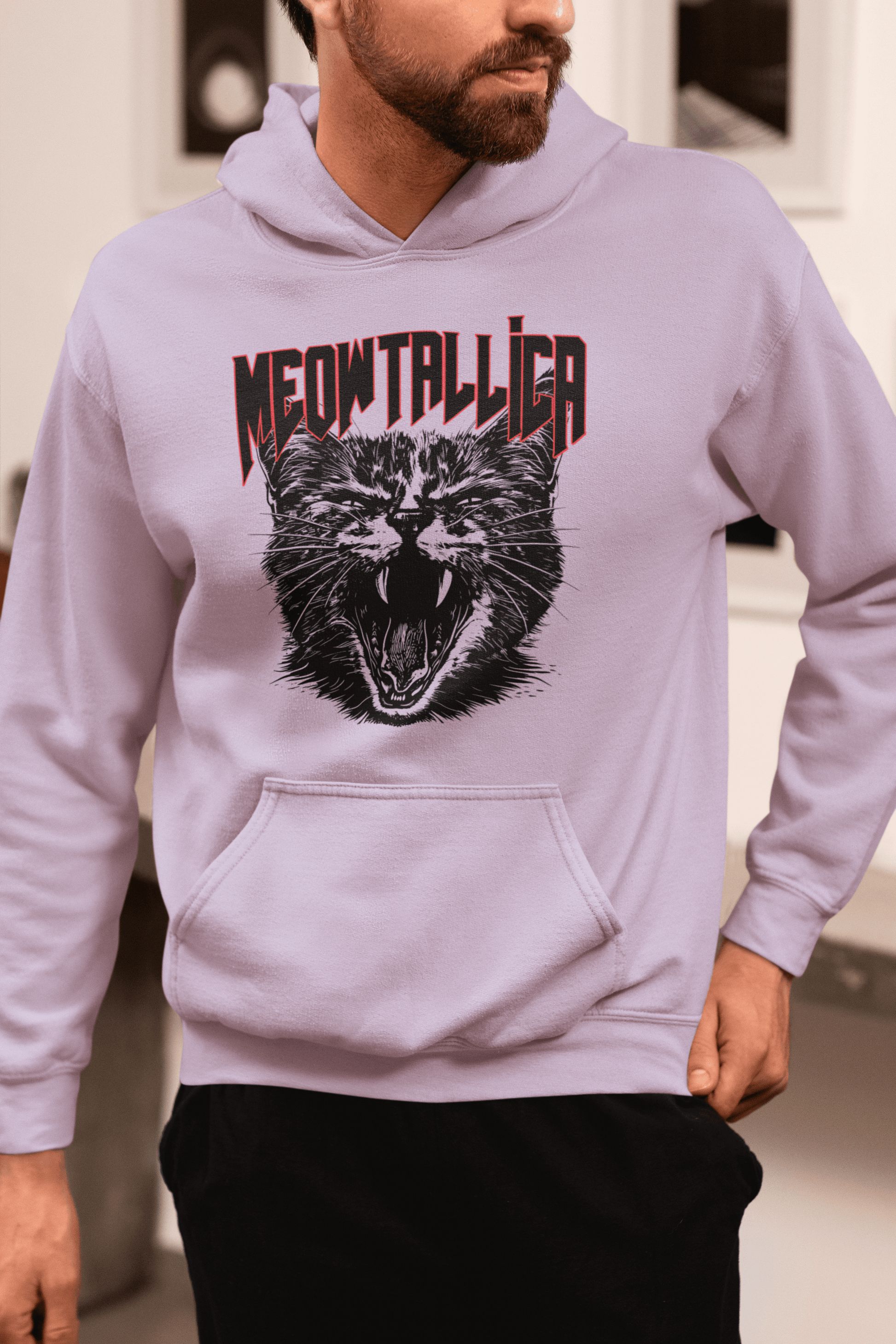 Meowtallica Men's Hoodie - Lyssian