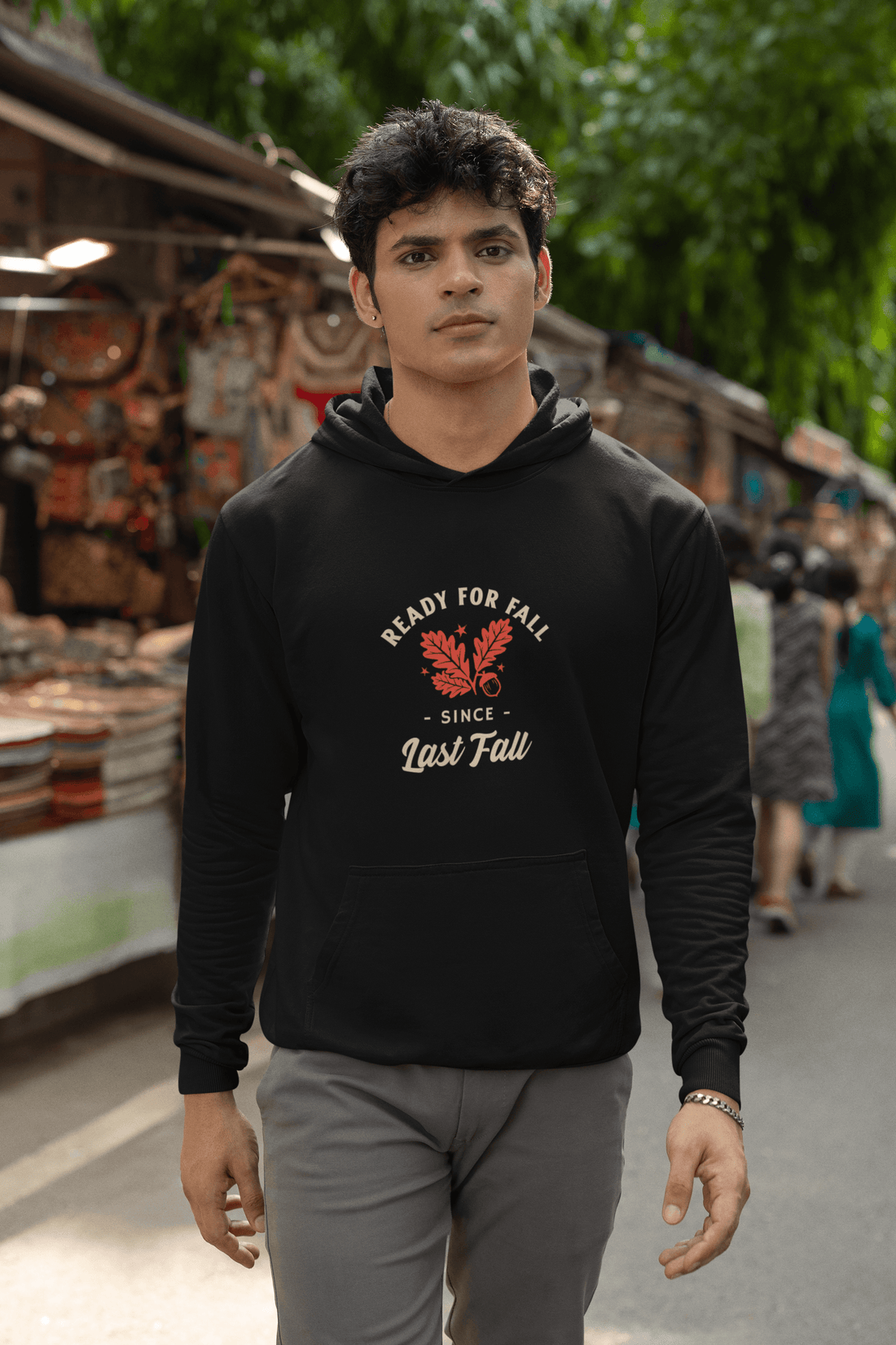 Always Ready for Fall Men's Hoodie - Lyssian