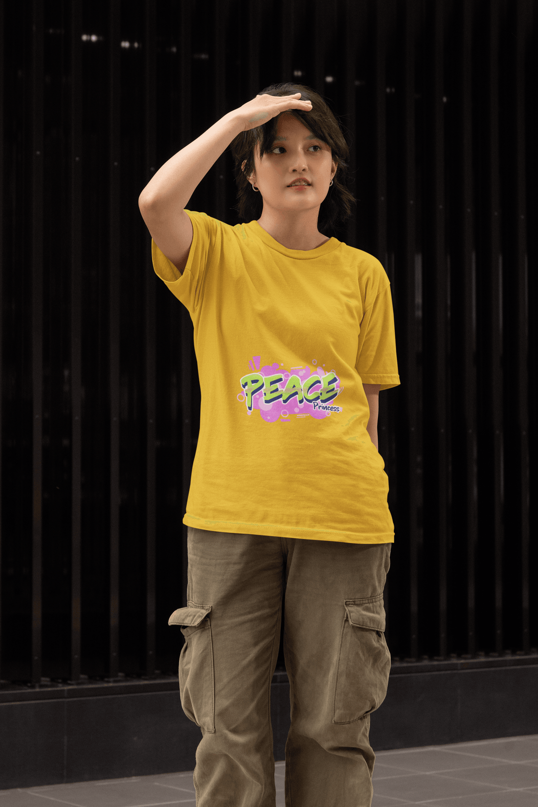 Peace Princess Women's Round Neck Half Sleeve T-shirt - Lyssian