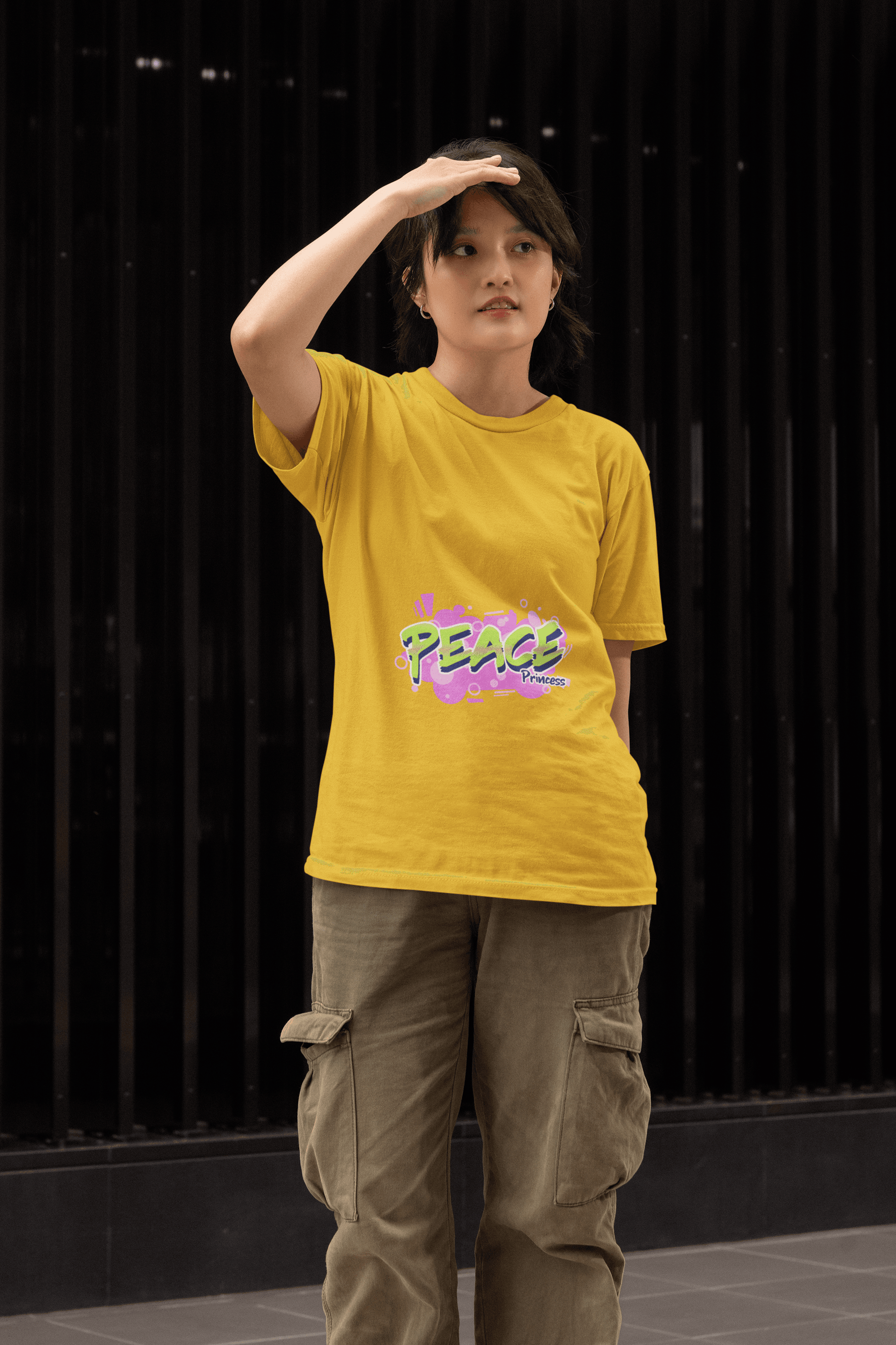 Peace Princess Women's Round Neck Half Sleeve T-shirt - Lyssian