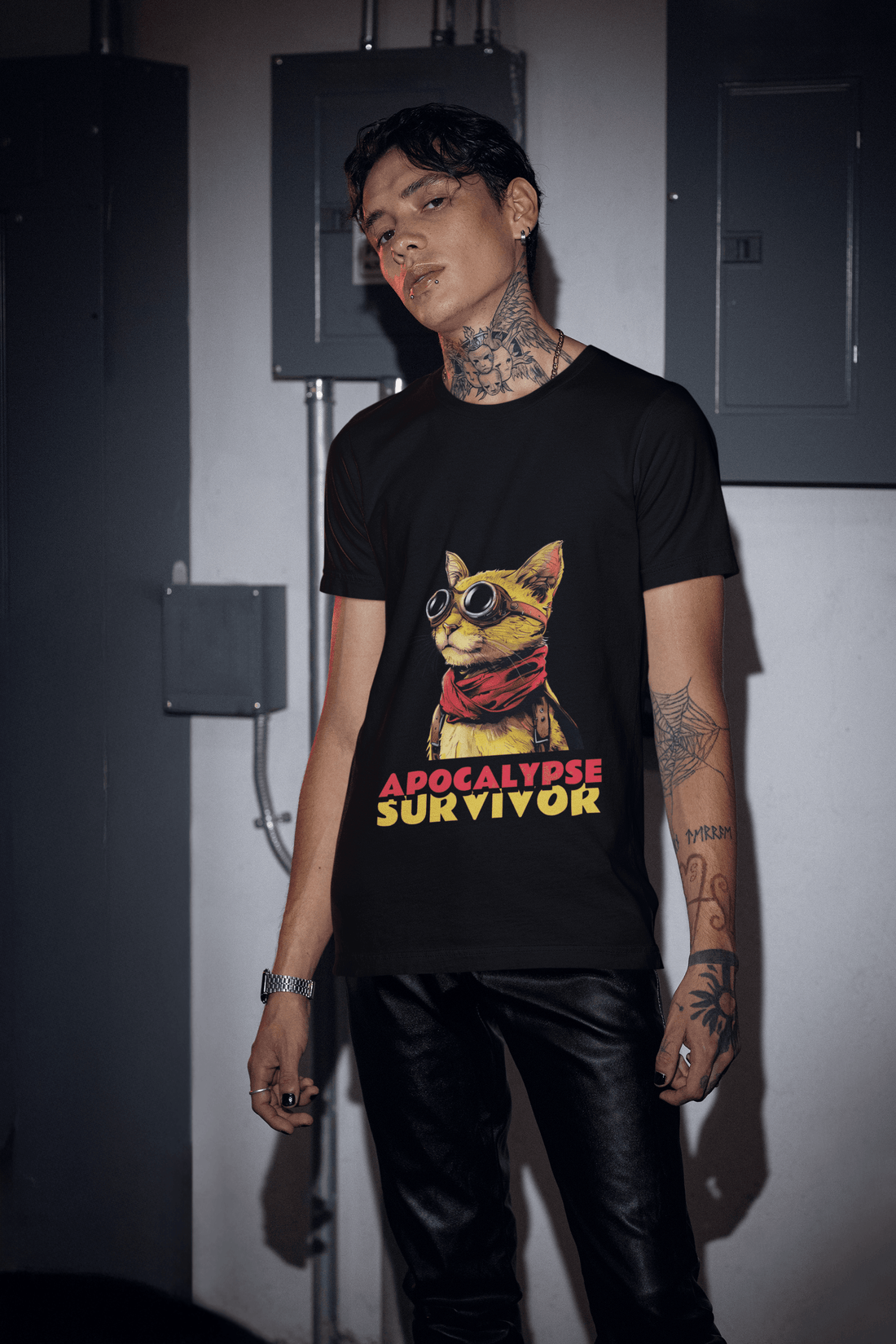 Apocalypse Survivor Male Round Neck Half Sleeve T-shirt - Lyssian