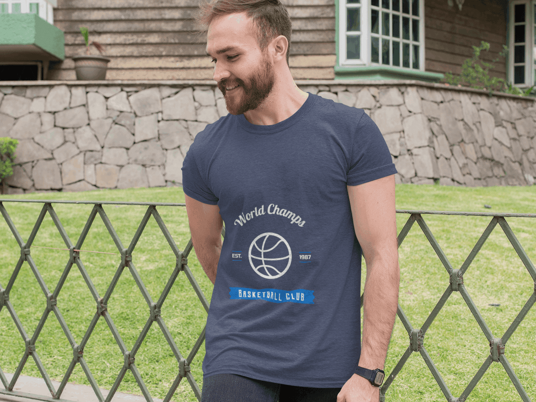 Basketball Club Male Round Neck Half Sleeve T-shirt - Lyssian