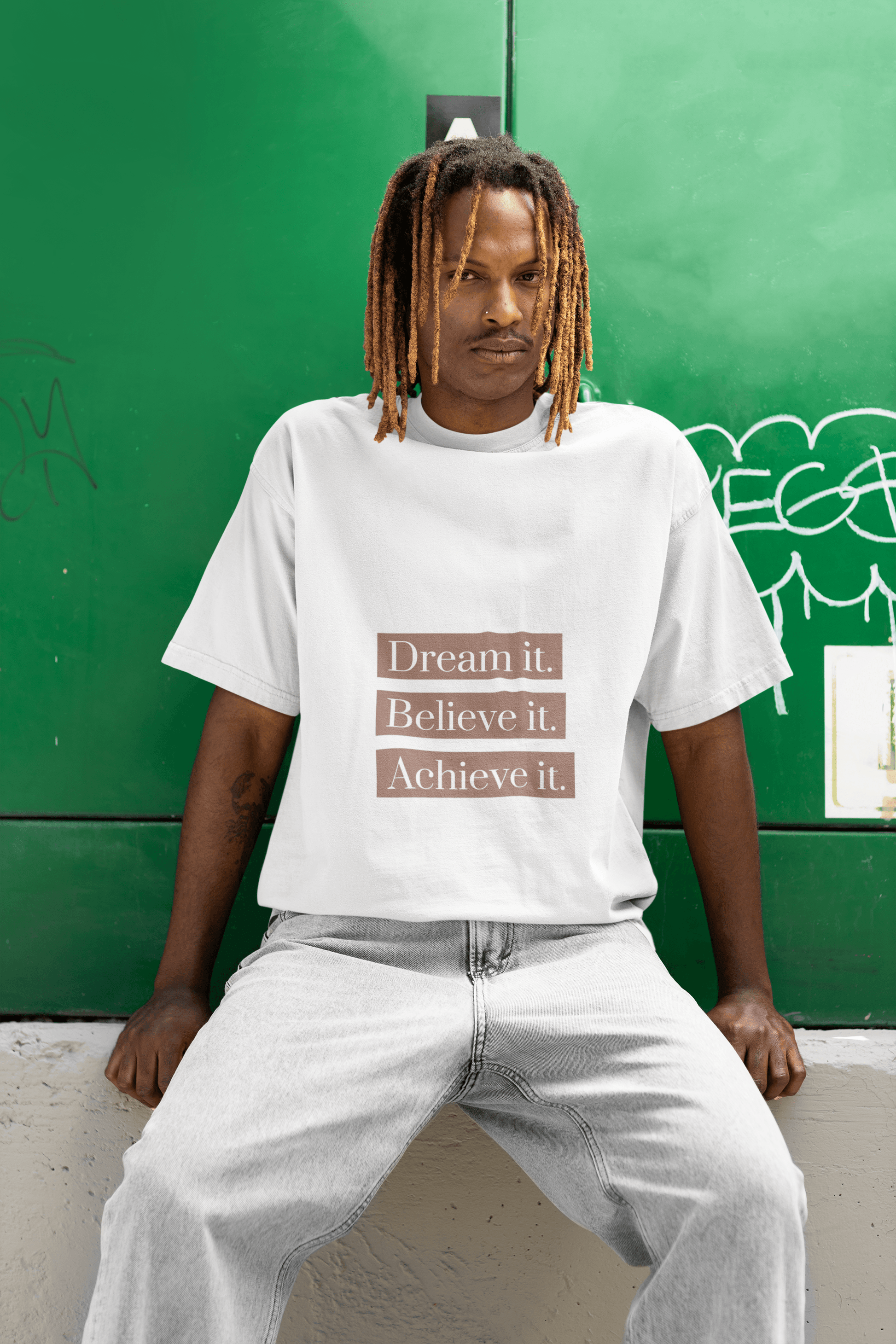 Achieve It Men's Oversized T-shirt - Lyssian