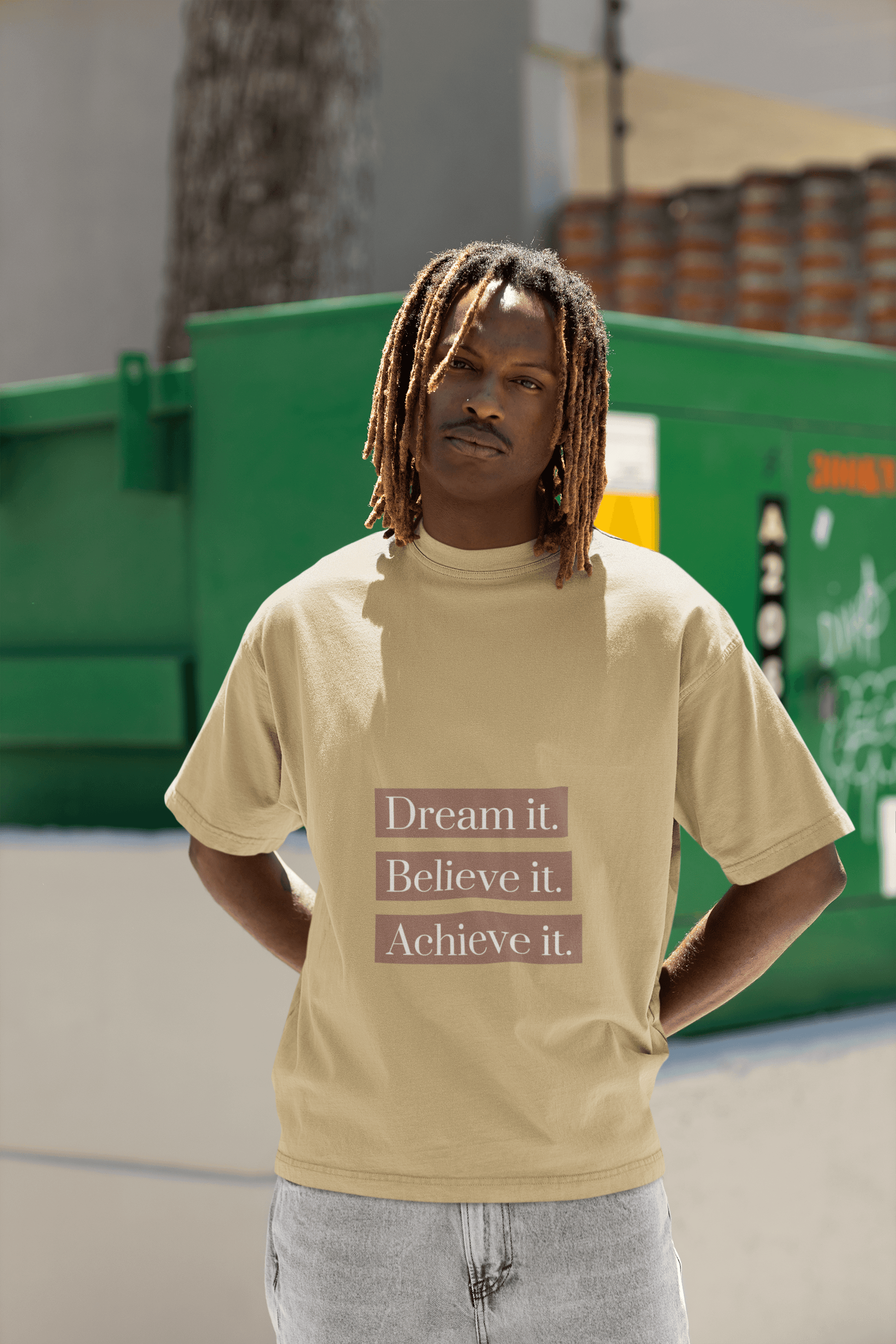 Achieve It Men's Oversized T-shirt - Lyssian