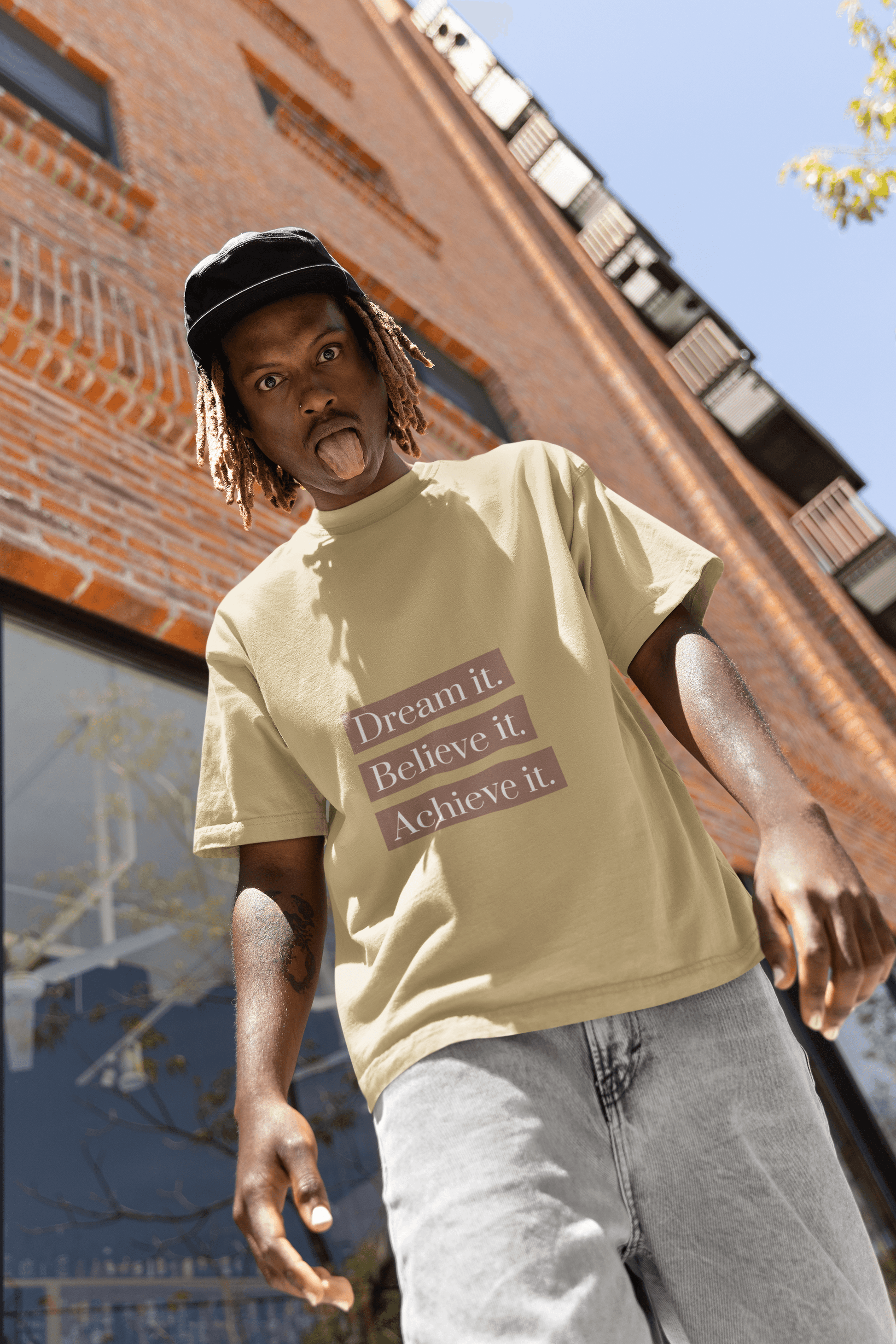 Achieve It Men's Oversized T-shirt - Lyssian