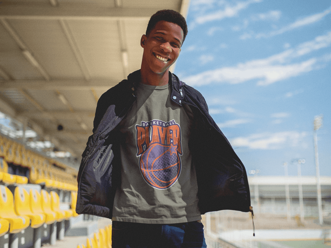 Basketball Player Male Round Neck Half Sleeve - Lyssian