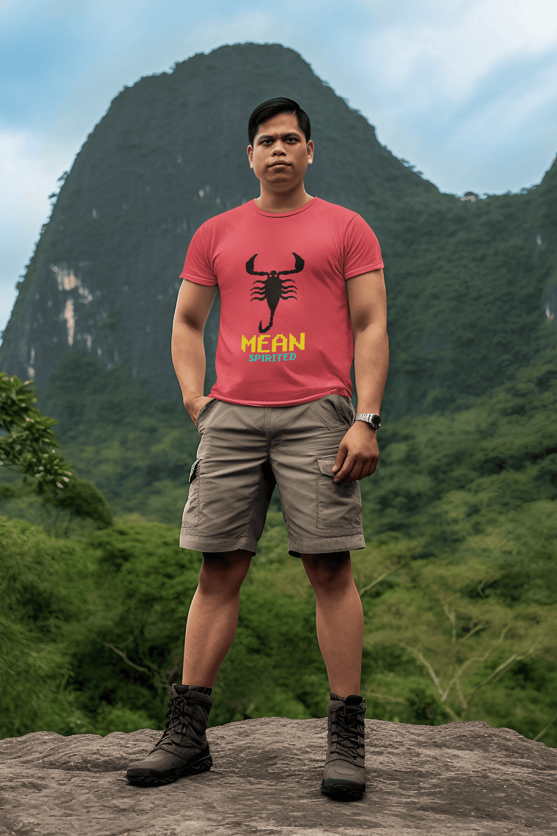 Mean Spirited Men's Round Neck Half Sleeve T-shirt - Lyssian