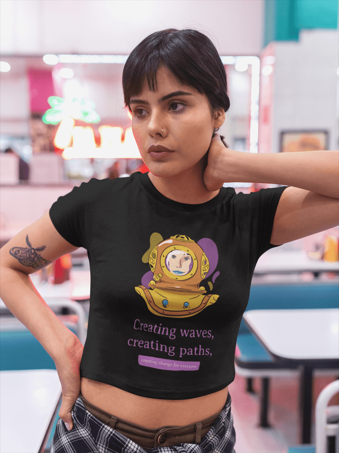 Creating Waves Women's Crop Top - Lyssian