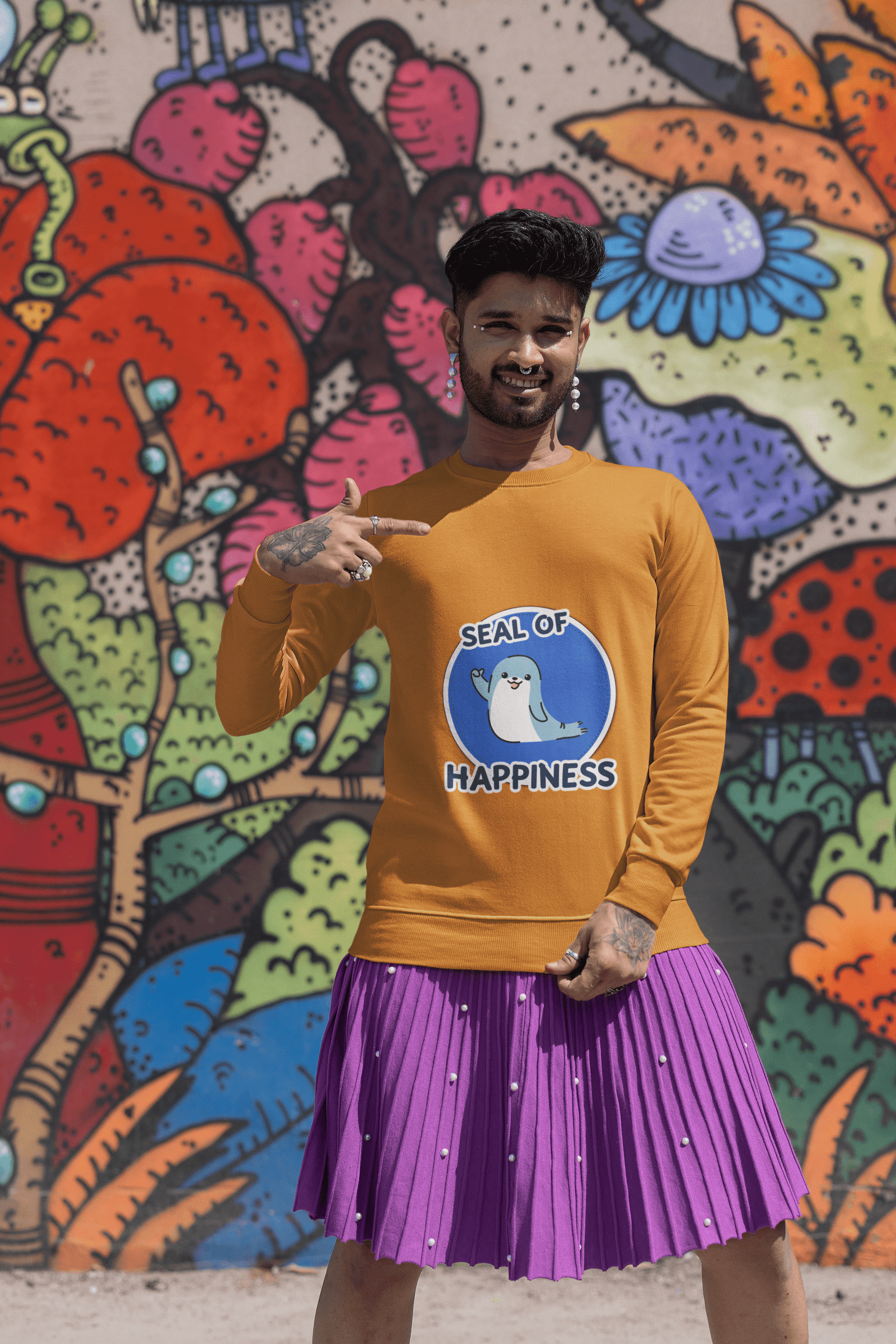 Happiness Men's Sweatshirt - Lyssian