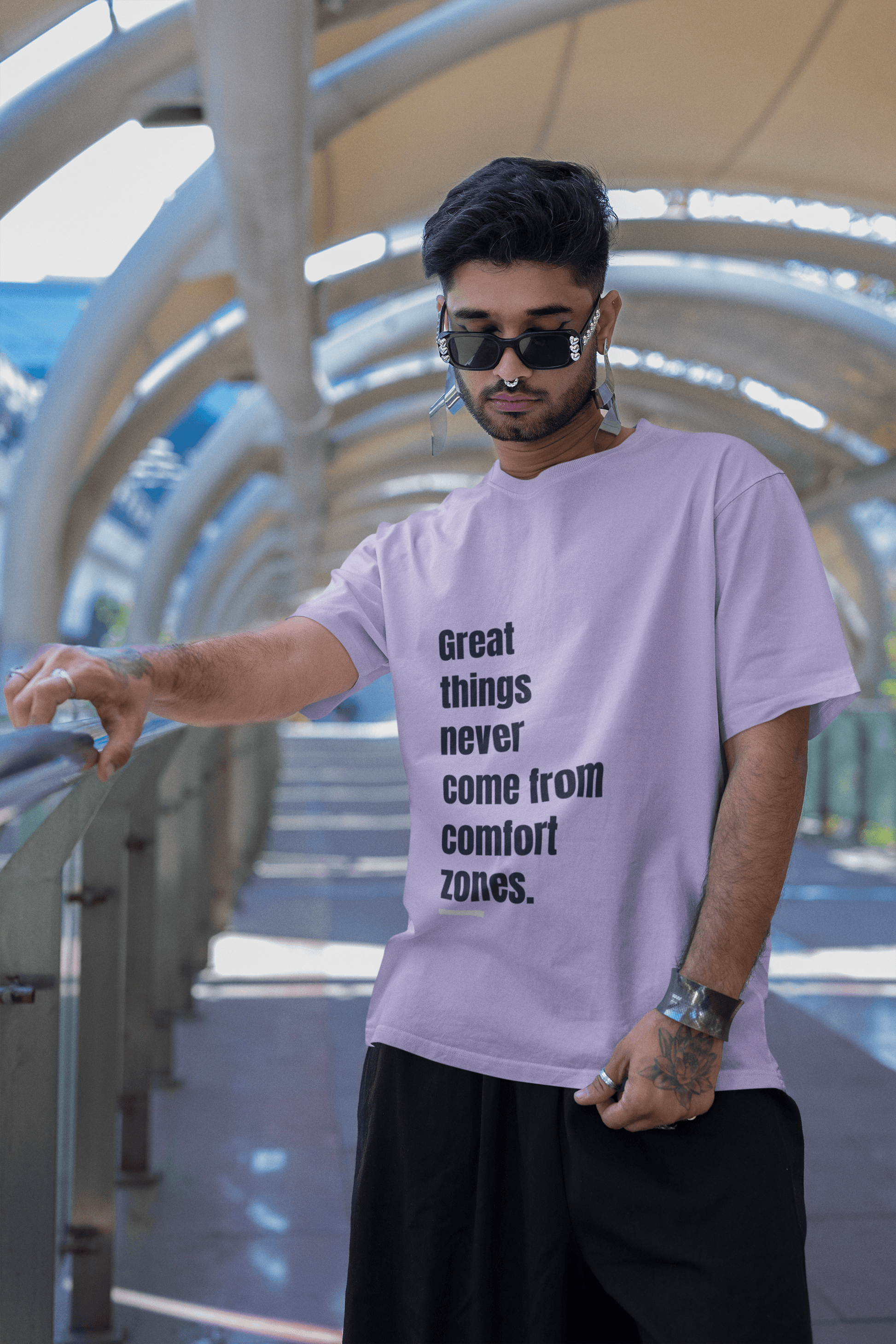 Comfort Zones Men's Oversized T-shirt - Lyssian