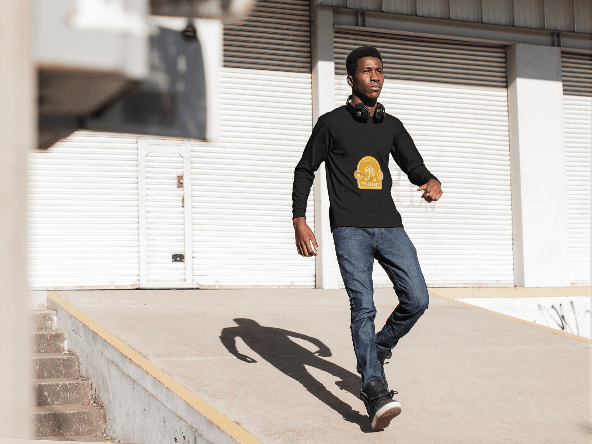 With Me Male Round Neck Full Sleeve T-shirt - Lyssian
