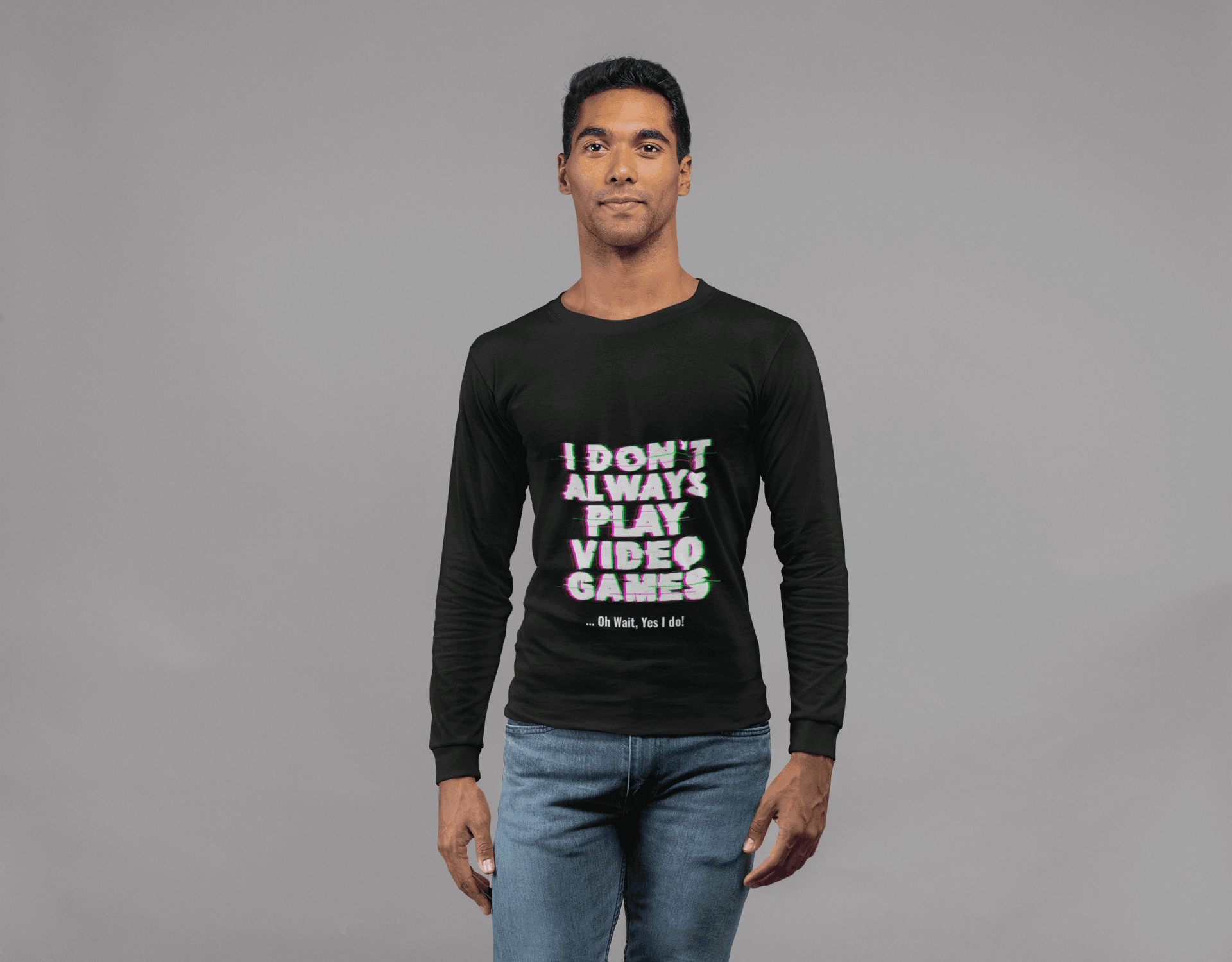 Video Game Male Round Neck Full Sleeve T-shirt - Lyssian