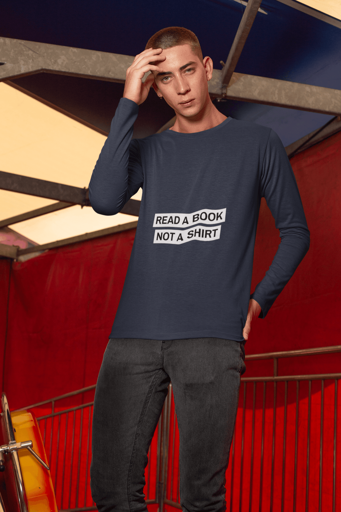 Read Male Round Neck Full Sleeve T-shirt - Lyssian