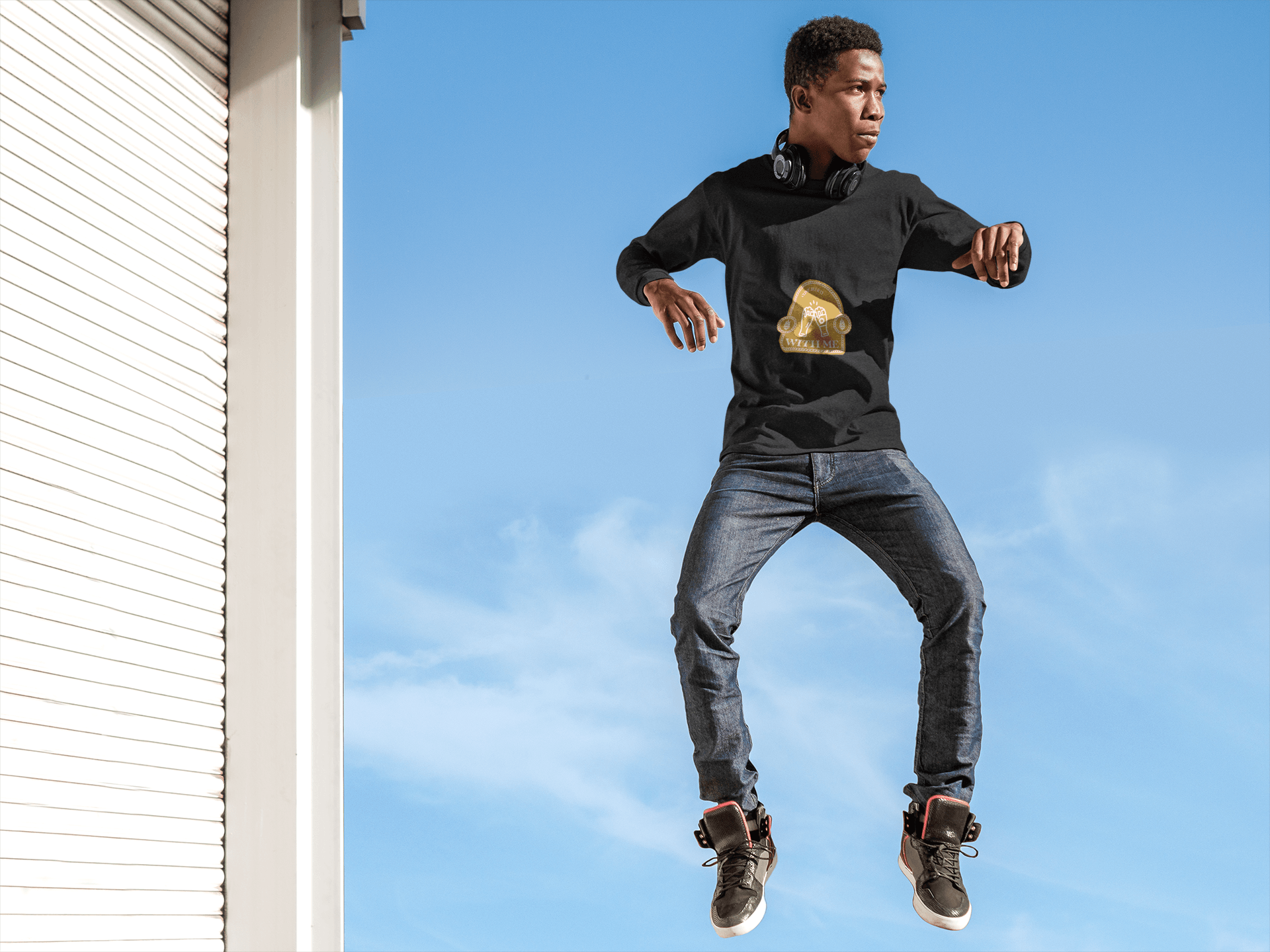 With Me Male Round Neck Full Sleeve T-shirt - Lyssian