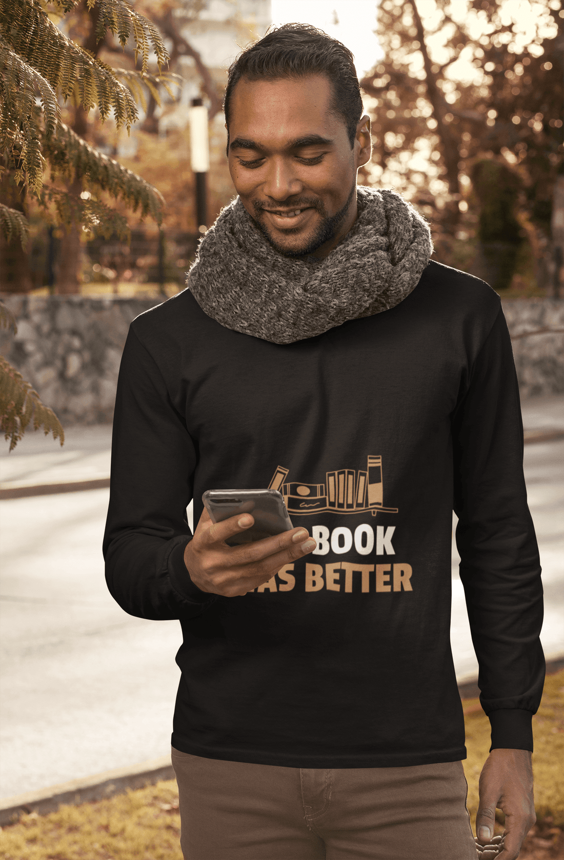 Book Male Round Neck Full Sleeve T-shirt - Lyssian