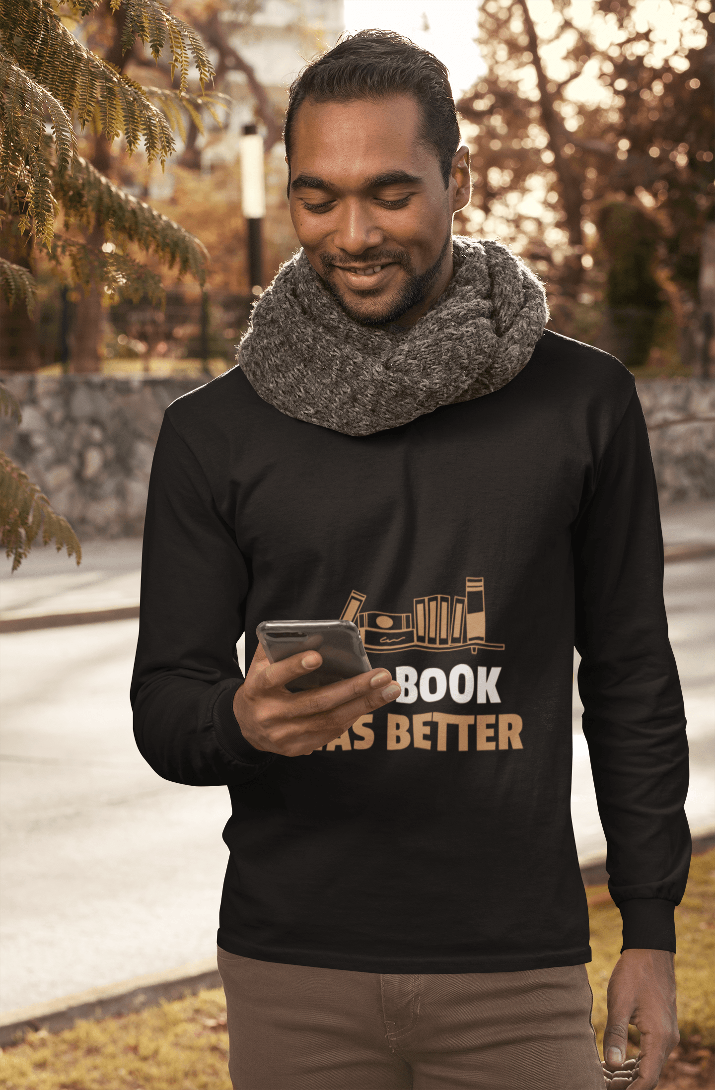 Book Male Round Neck Full Sleeve T-shirt - Lyssian
