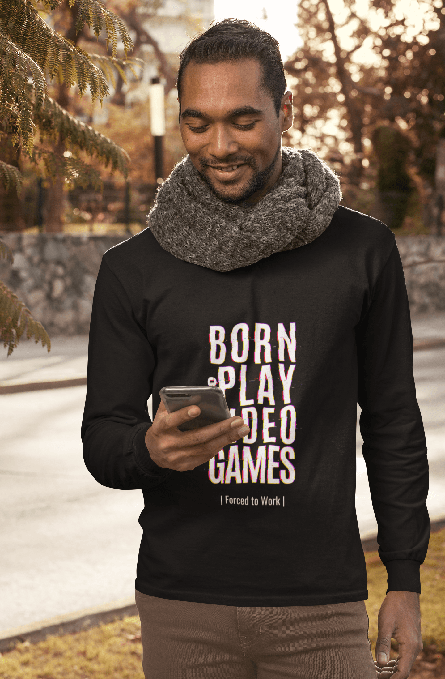 Video Games Male Round Neck Full Sleeve T-shirt - Lyssian