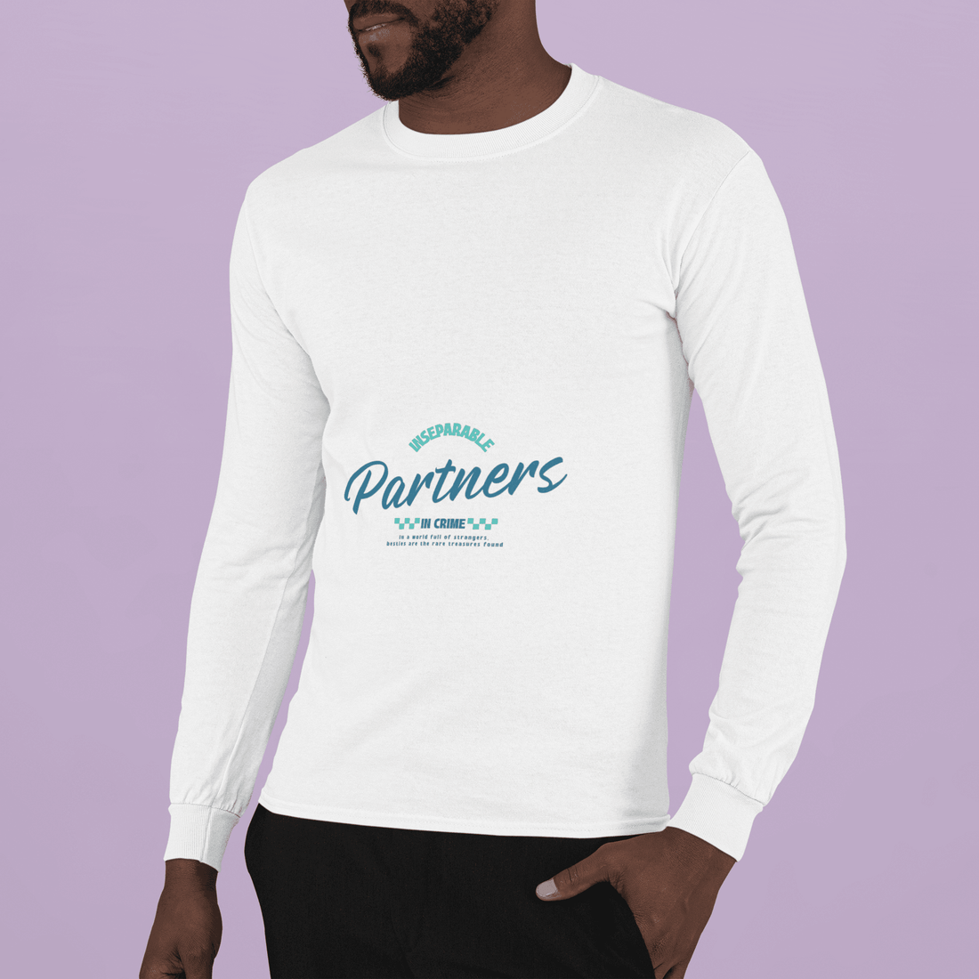 Buddies Male Round Neck Full Sleeve T-shirt - Lyssian