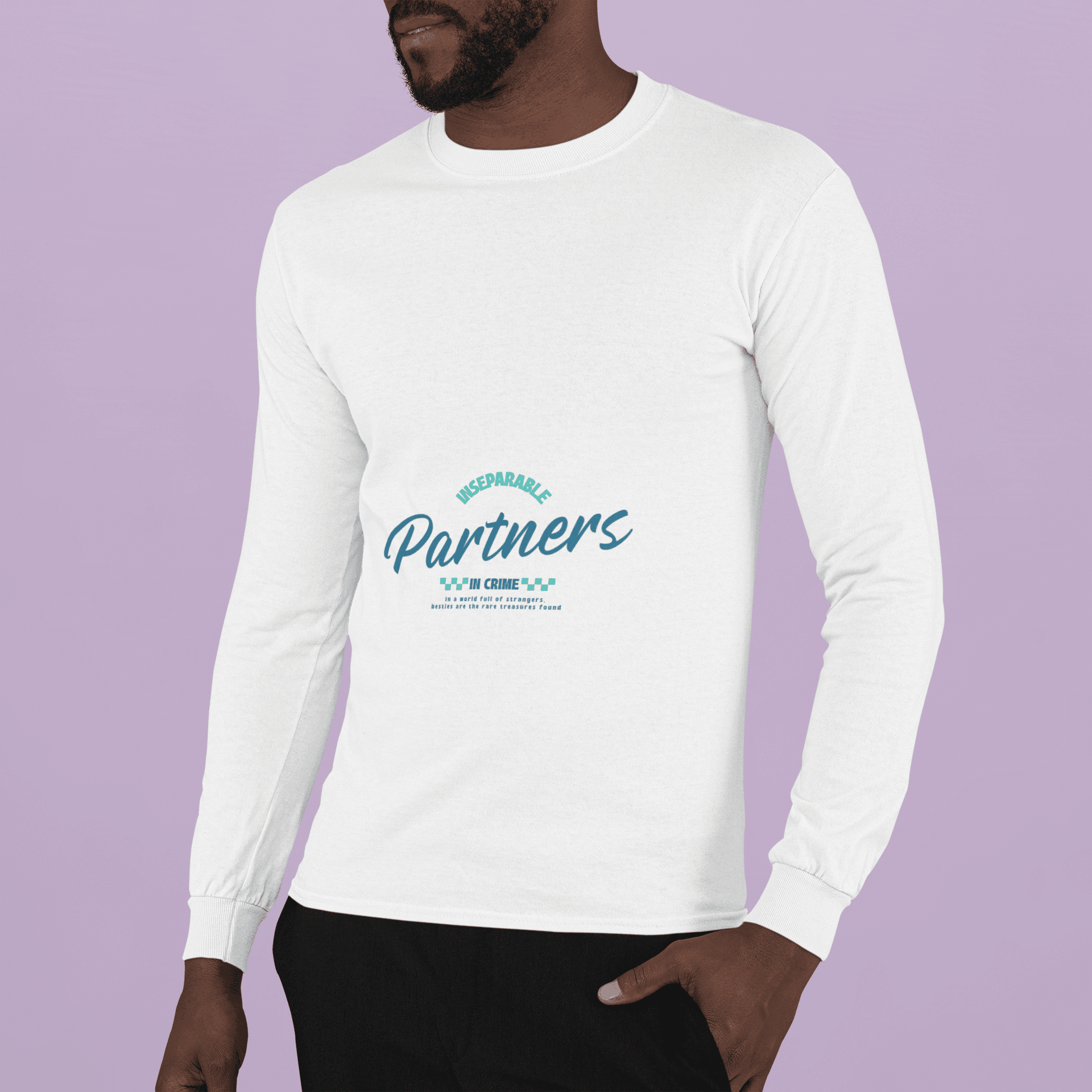 Buddies Male Round Neck Full Sleeve T-shirt - Lyssian