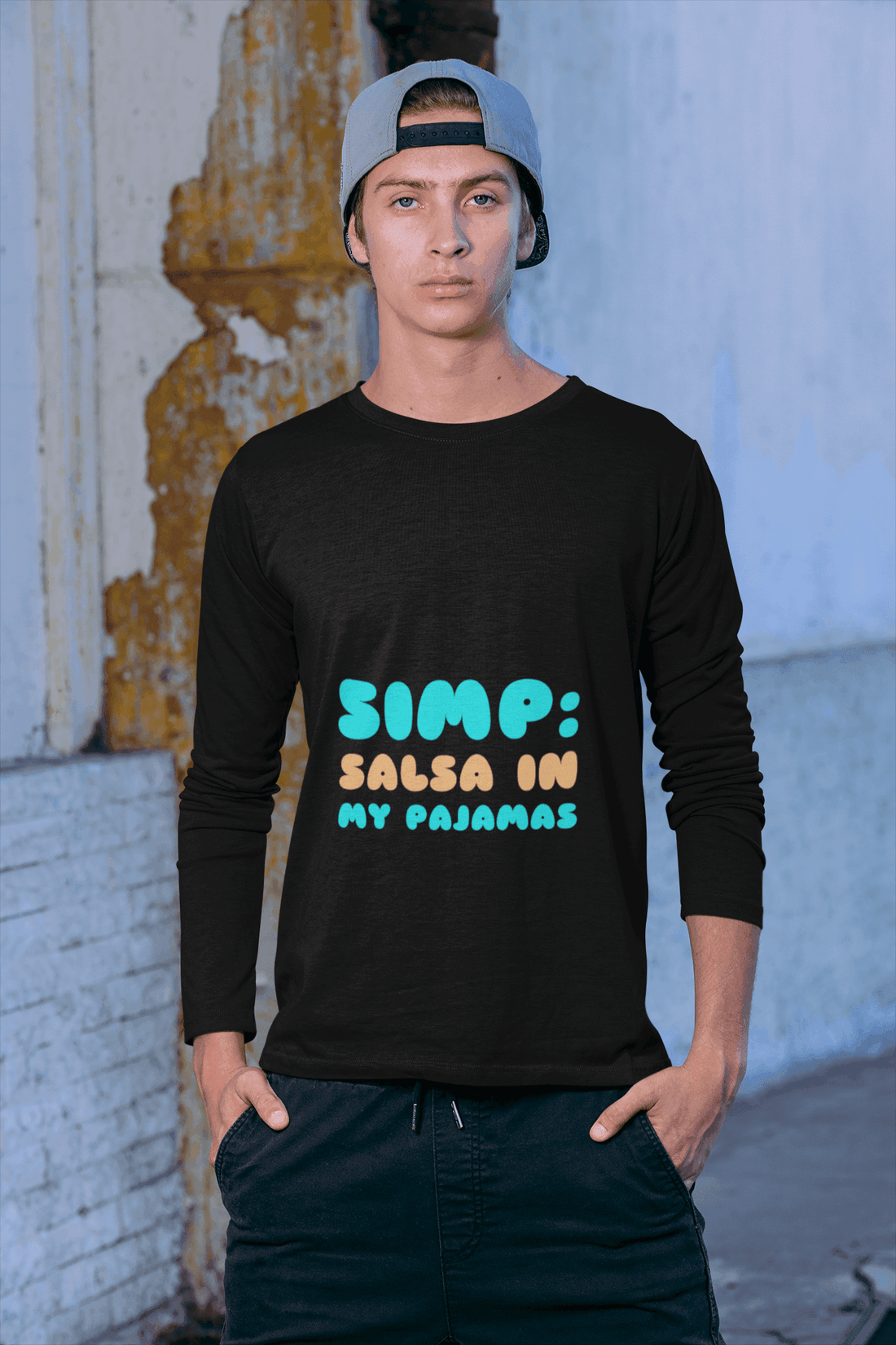 SIMP Men's Round Neck Full Sleeve T-shirt - Lyssian