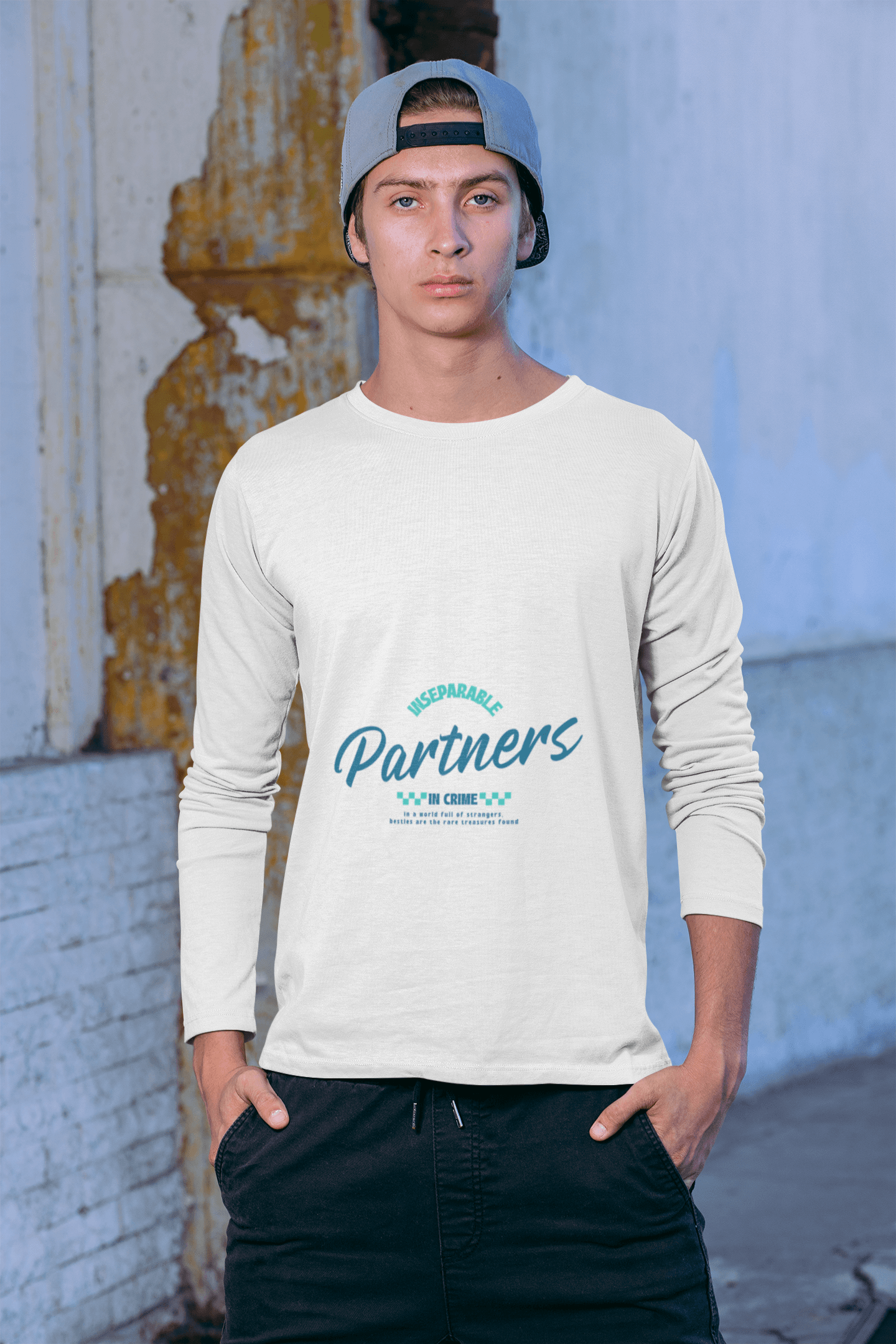 Buddies Male Round Neck Full Sleeve T-shirt - Lyssian