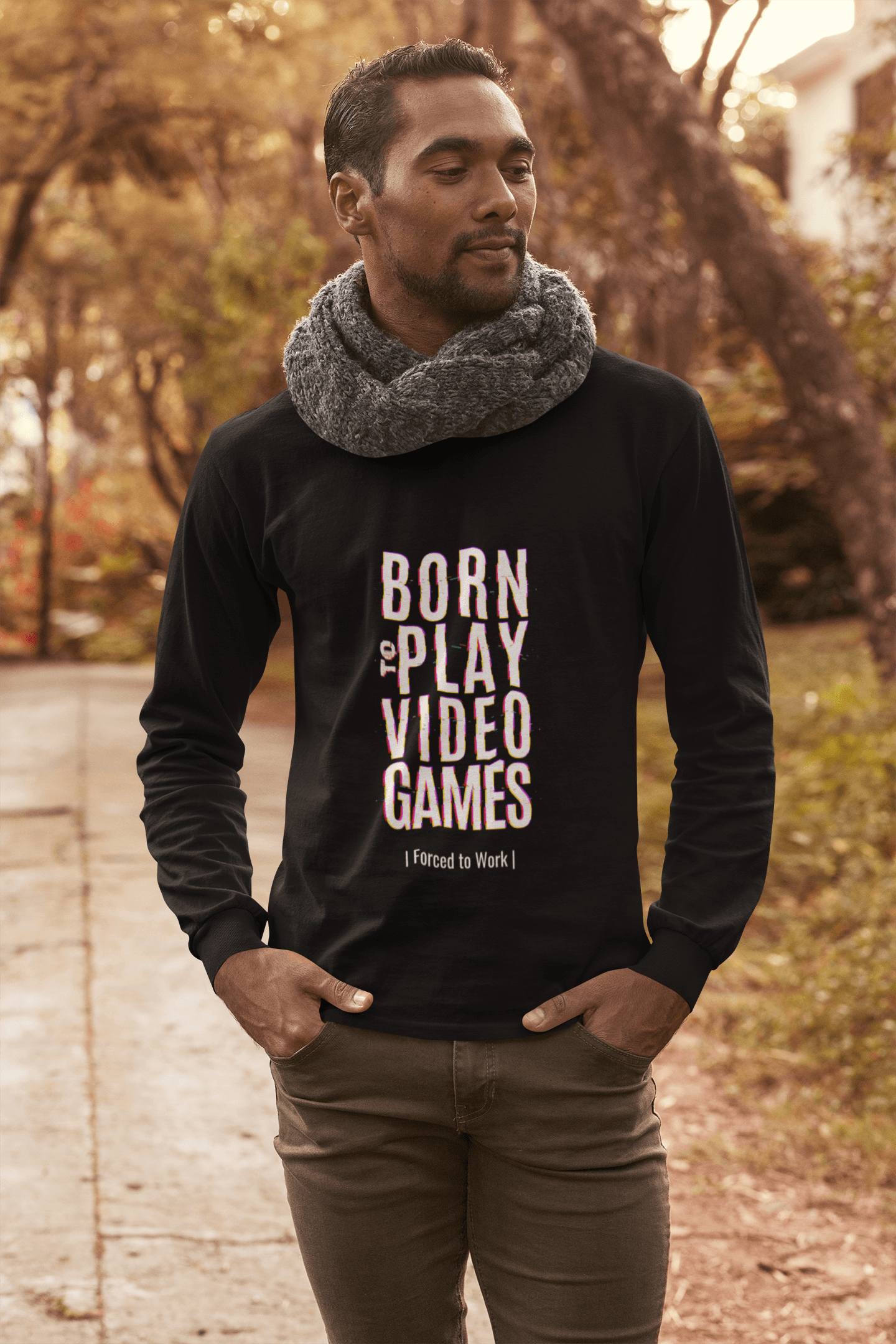 Video Games Male Round Neck Full Sleeve T-shirt - Lyssian