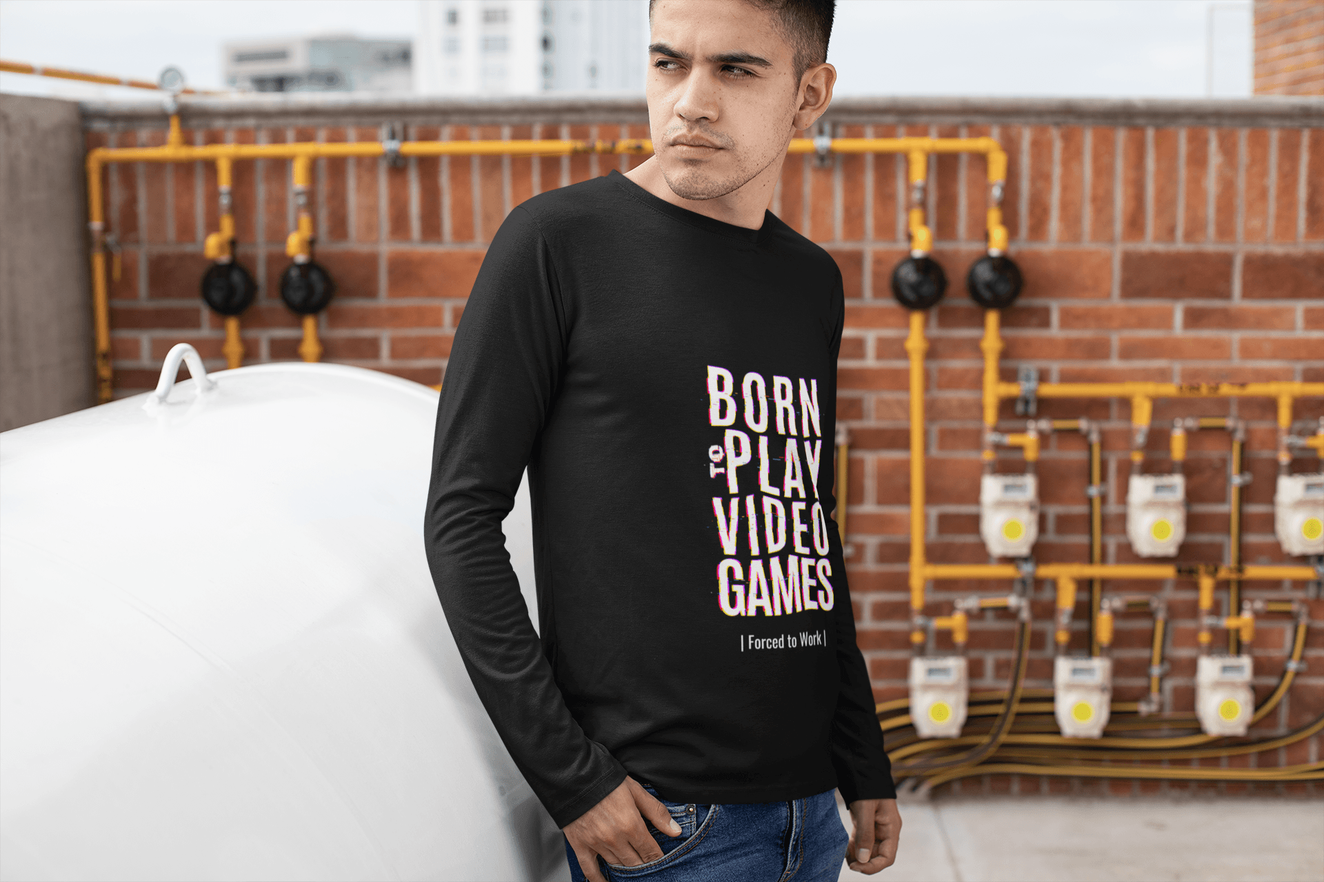 Video Games Male Round Neck Full Sleeve T-shirt - Lyssian