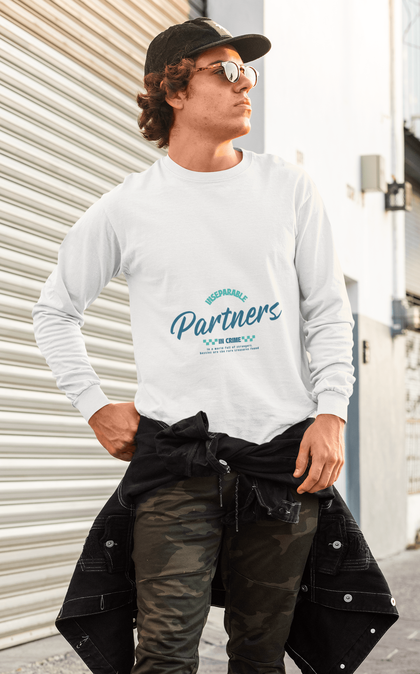 Buddies Male Round Neck Full Sleeve T-shirt - Lyssian