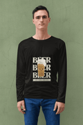 Short Life, Beer = Wife Male Round Neck Full Sleeve T-shirt - Lyssian