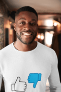 Dislike Male Round Neck Full Sleeve T-shirt - Lyssian