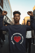 Burning Heart Men's Round Neck Full Sleeve T-shirt - Lyssian