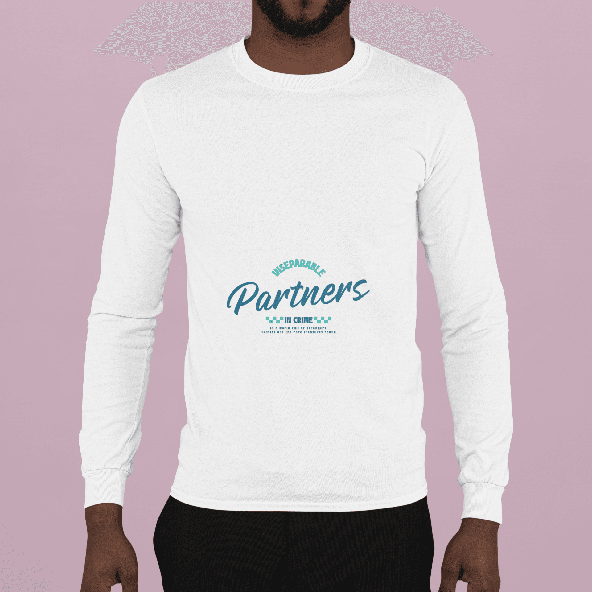 Buddies Male Round Neck Full Sleeve T-shirt - Lyssian