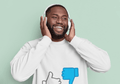 Dislike Male Round Neck Full Sleeve T-shirt - Lyssian