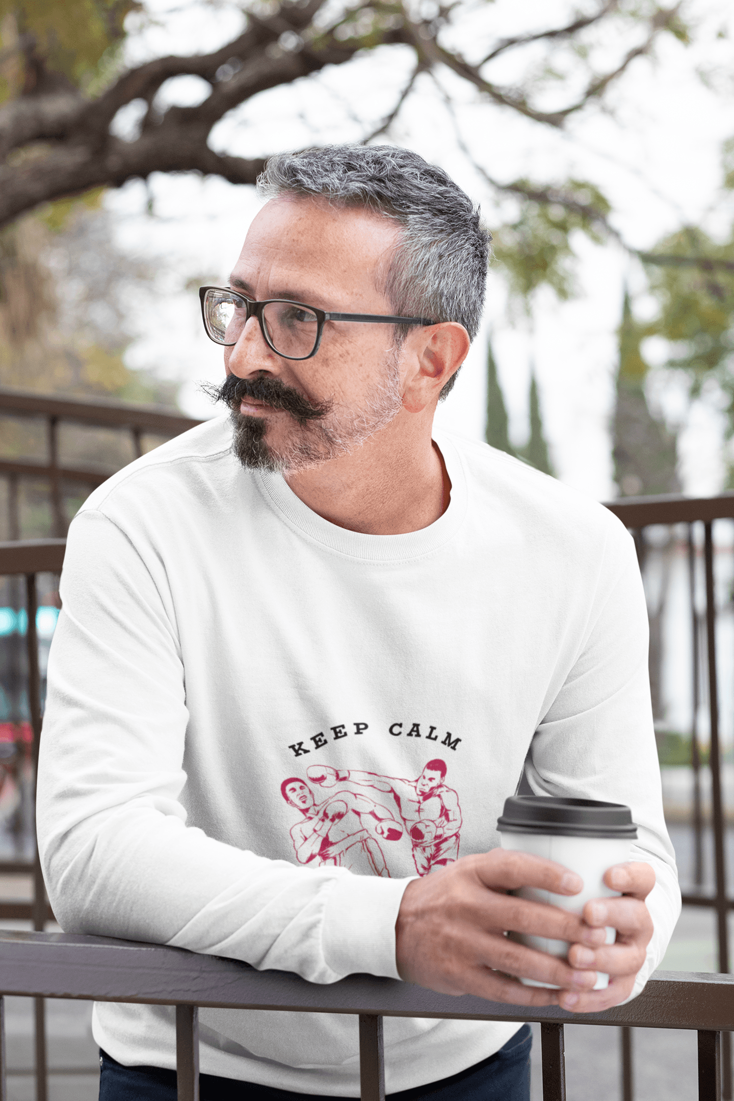 Boxing Male Round Neck Full Sleeve T-shirt - Lyssian