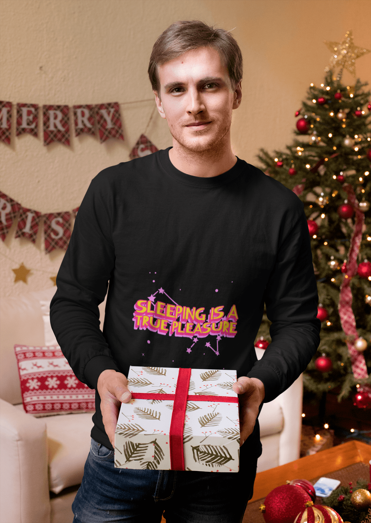 True Pleasure Male Round Neck Full Sleeve T-shirt - Lyssian