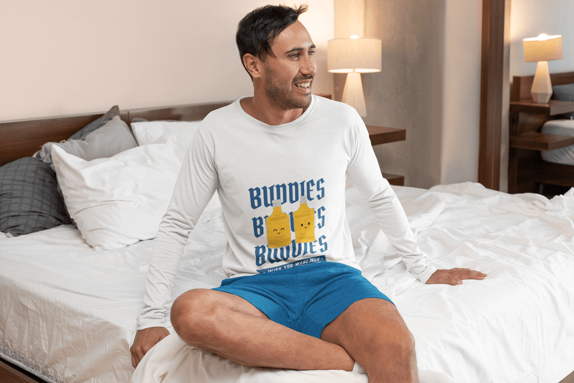 Beer Buddies Male Round Neck Full Sleeve T-shirt - Lyssian