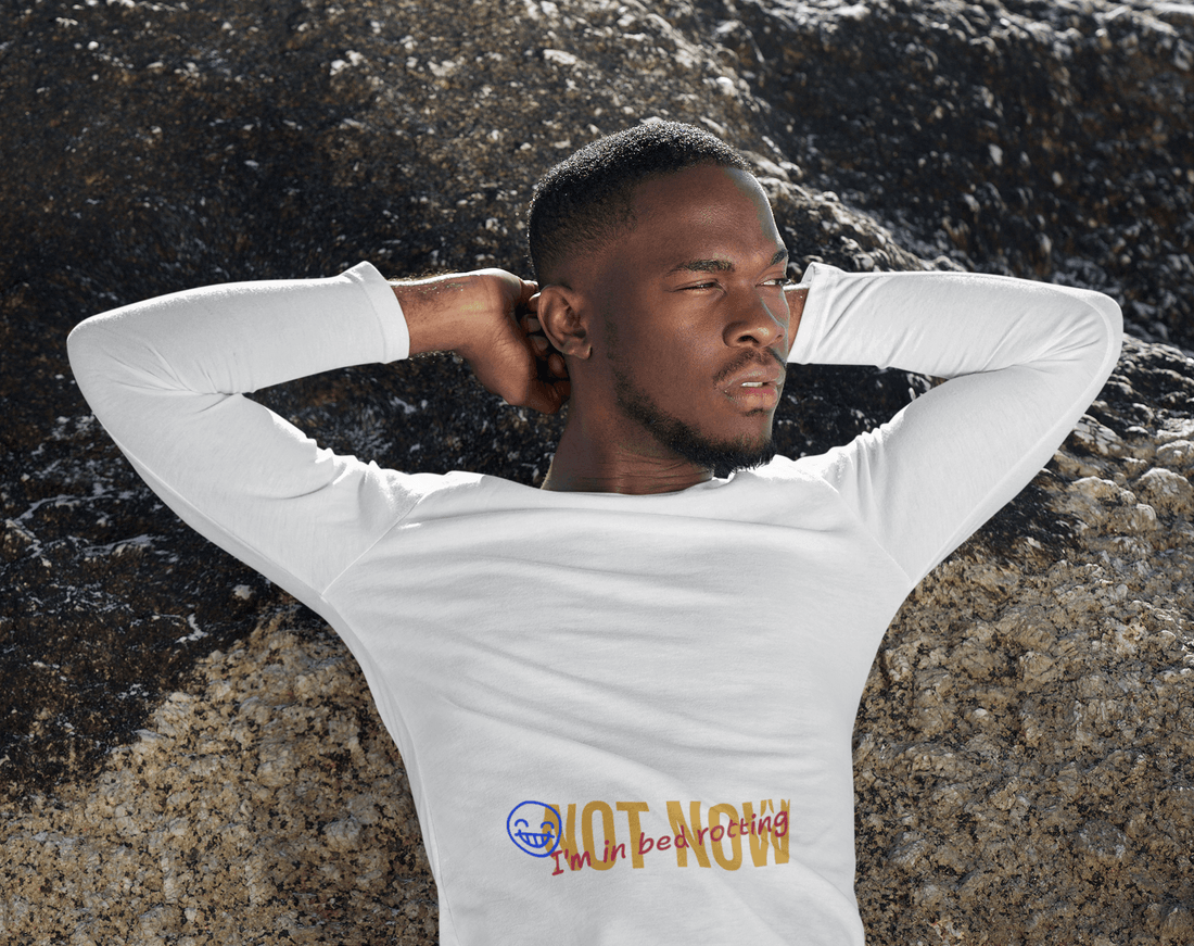 Not Now Male Round Neck Full Sleeve T-shirt - Lyssian