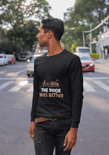 Book Male Round Neck Full Sleeve T-shirt - Lyssian