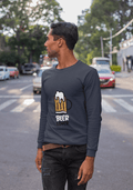 Beer Lover Male Round Neck Full Sleeve T-shirt - Lyssian
