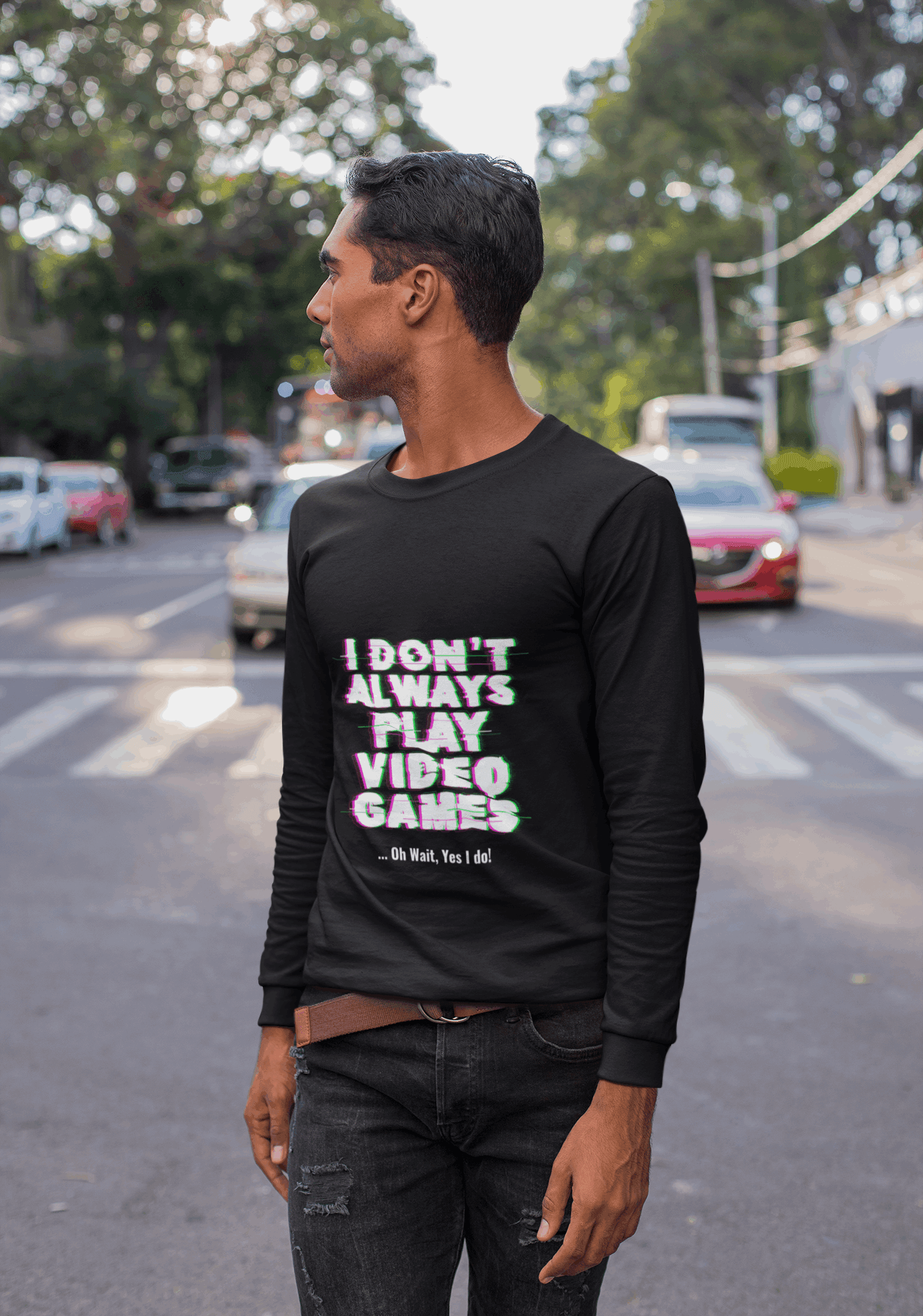 Video Game Male Round Neck Full Sleeve T-shirt - Lyssian