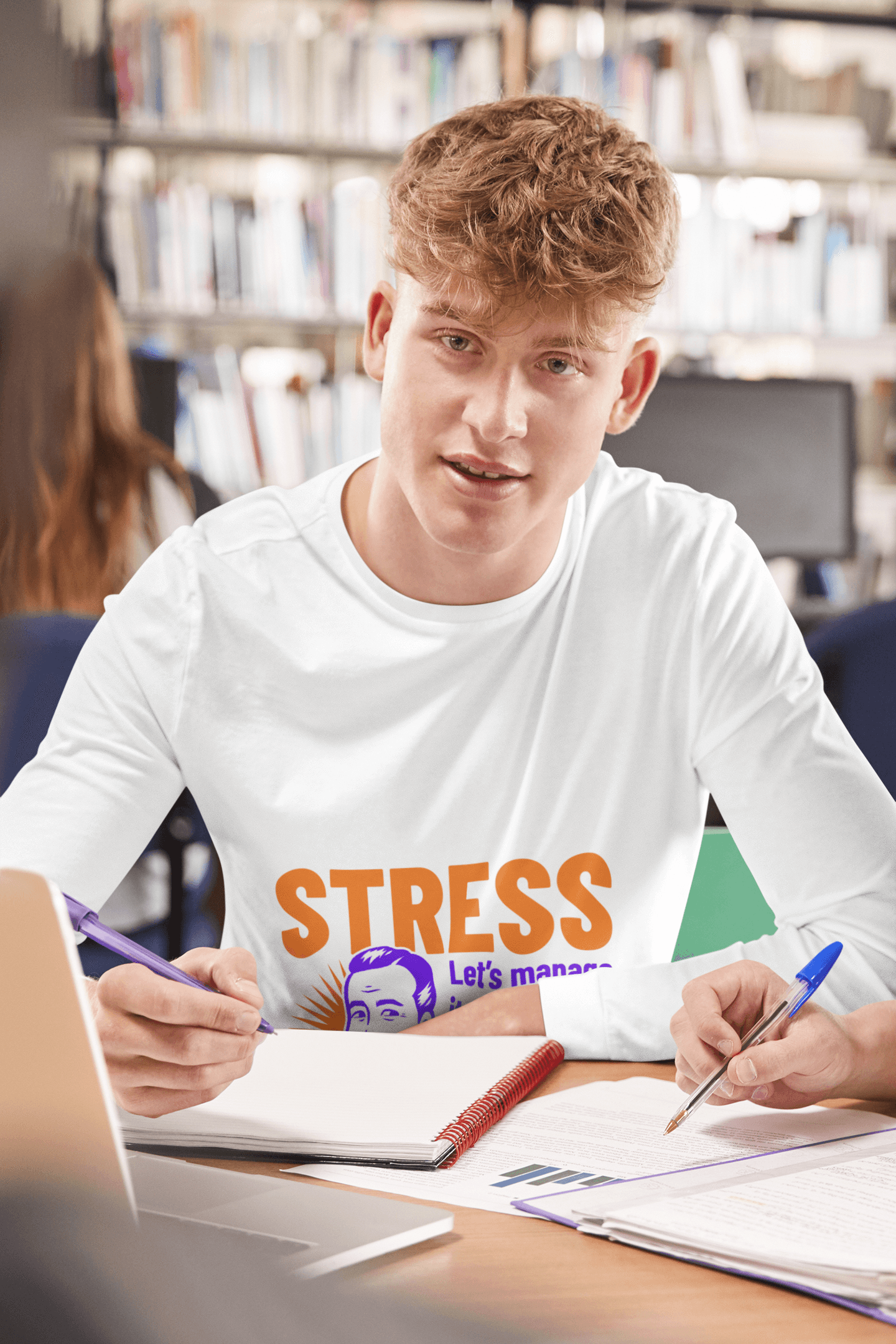 Stress Male Round Neck Full Sleeve T-shirt - Lyssian