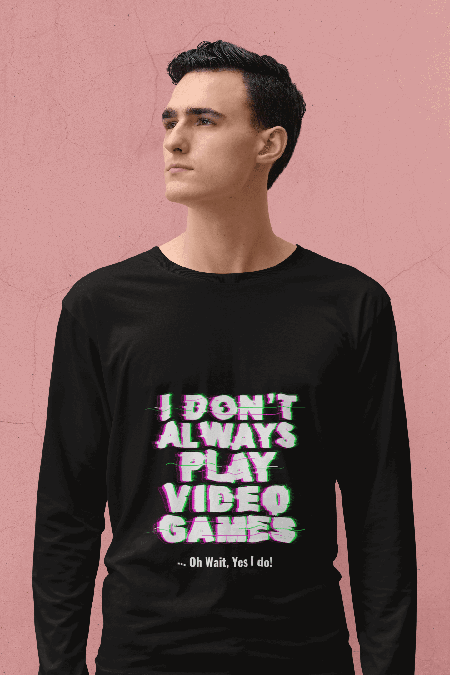 Video Game Male Round Neck Full Sleeve T-shirt - Lyssian