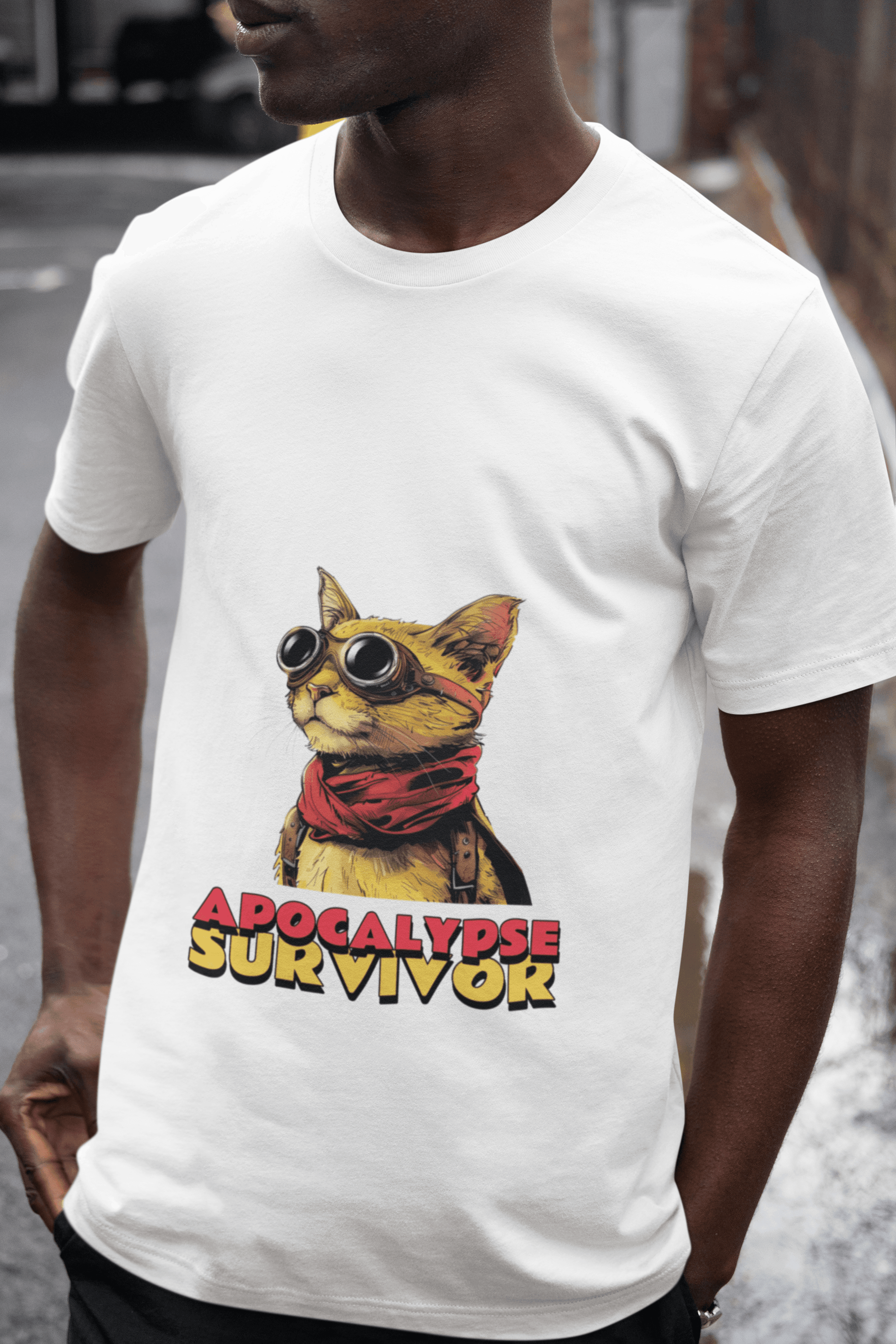 Apocalypse Survivor Male Round Neck Half Sleeve T-shirt - Lyssian