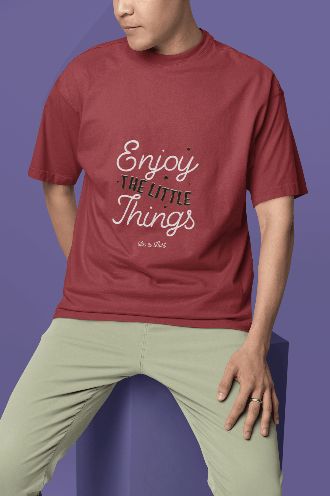 Enjoy Things Men's Oversized T-shirt - Lyssian